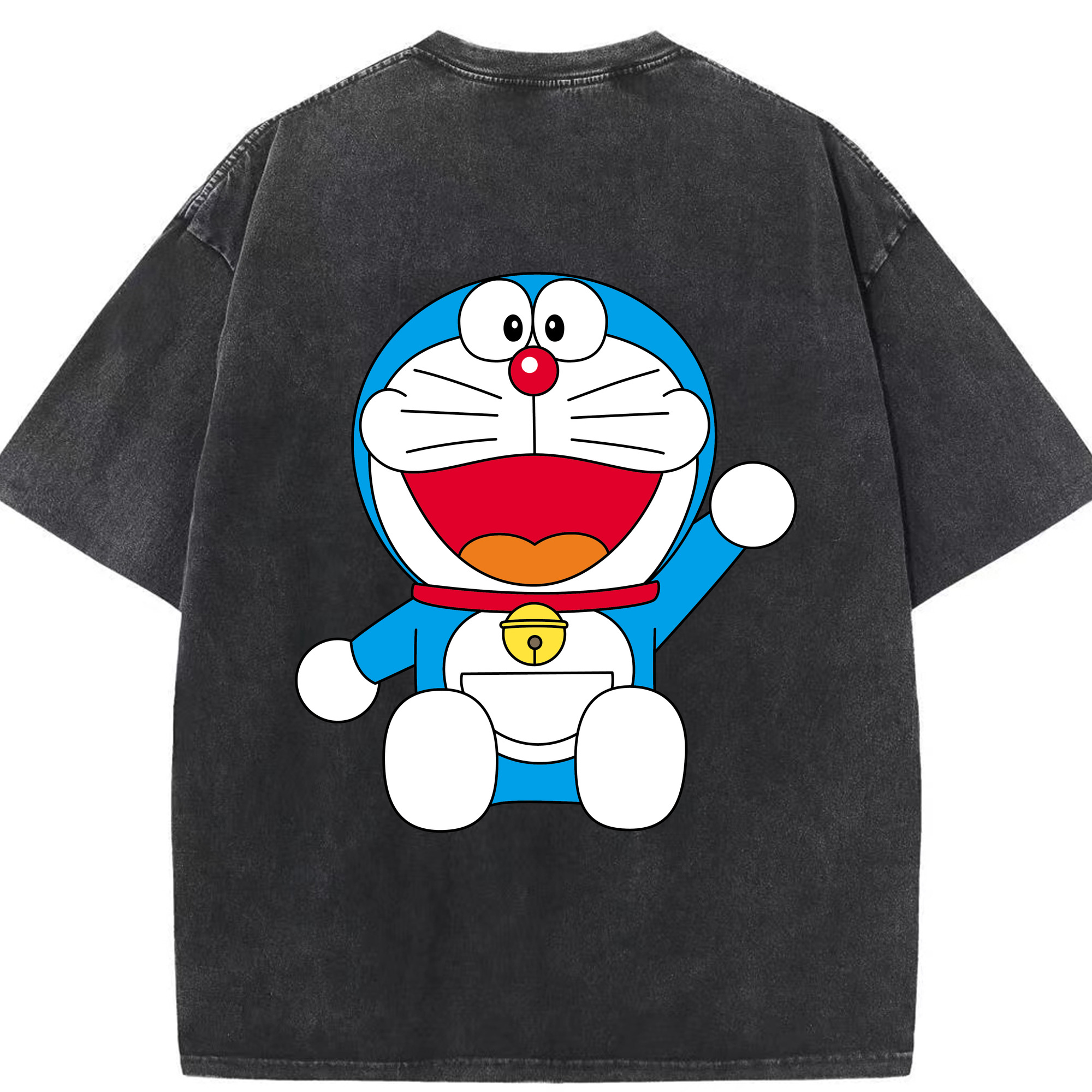 （画像用） ドラえもん Doraemon 綿100% ヴィンテージ風 半袖Tシャツ（背面プリント）