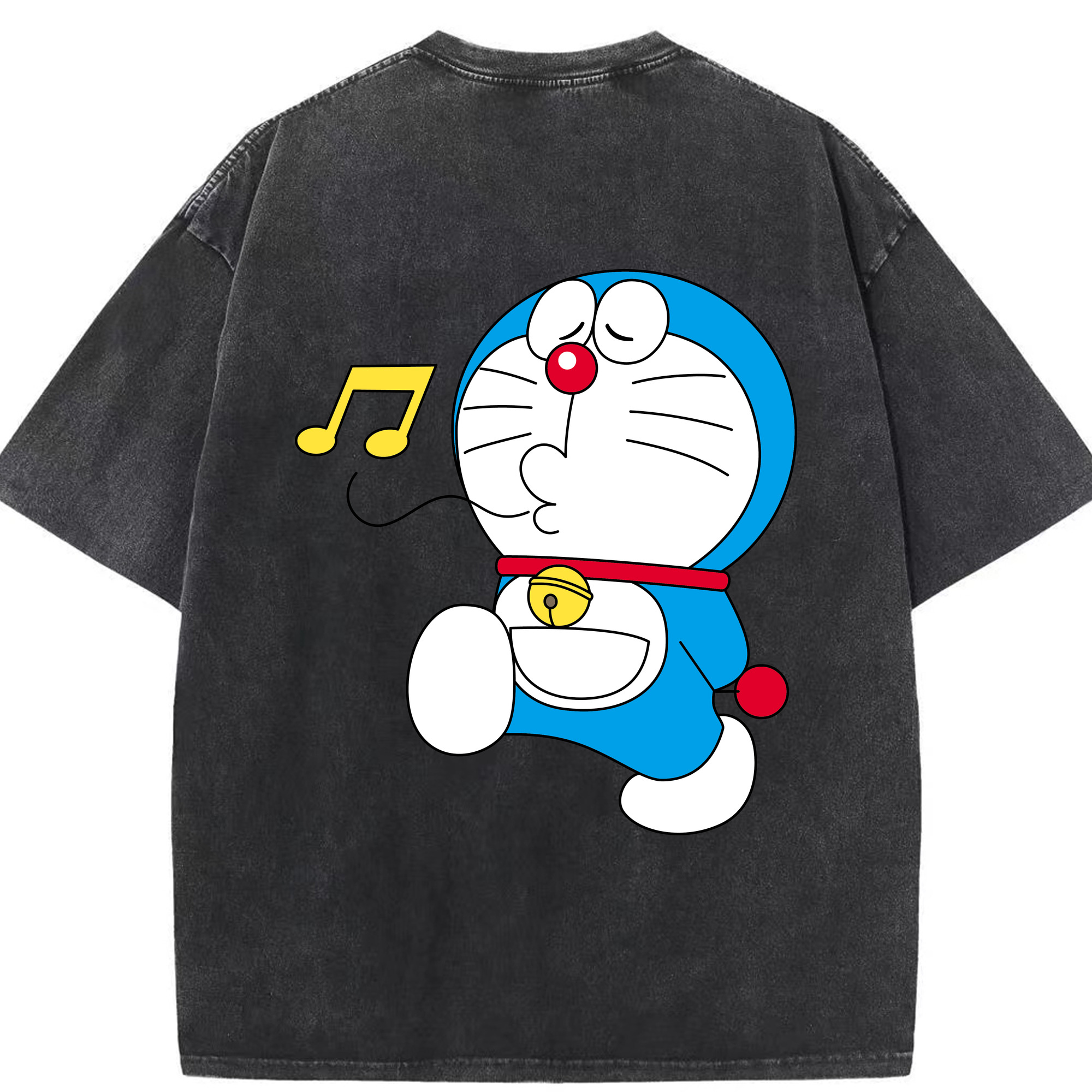 （画像用） ドラえもん Doraemon 綿100% ヴィンテージ風 半袖Tシャツ（背面プリント）