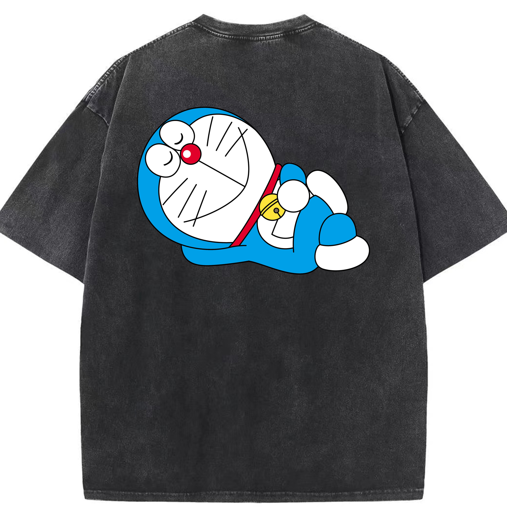（画像用） ドラえもん Doraemon 綿100% ヴィンテージ風 半袖Tシャツ（背面プリント）