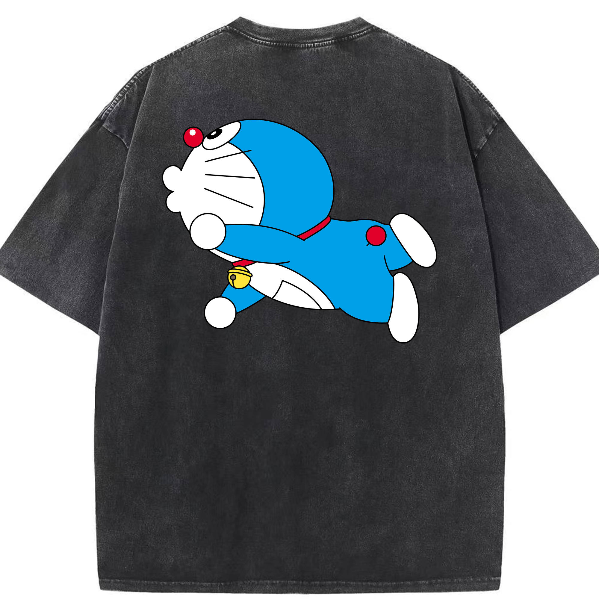 （画像用） ドラえもん Doraemon 綿100% ヴィンテージ風 半袖Tシャツ（背面プリント）