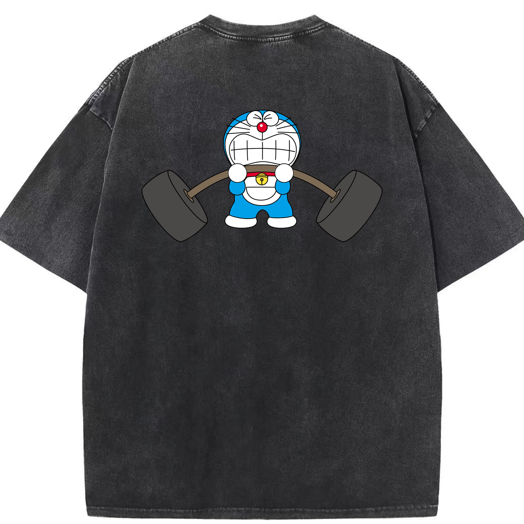 （画像用） ドラえもん Doraemon 綿100% ヴィンテージ風 半袖Tシャツ（背面プリント）