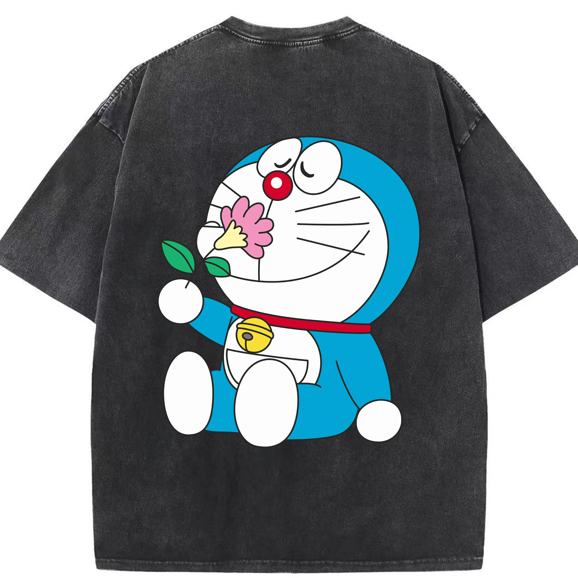 （画像用） ドラえもん Doraemon 綿100% ヴィンテージ風 半袖Tシャツ（背面プリント）