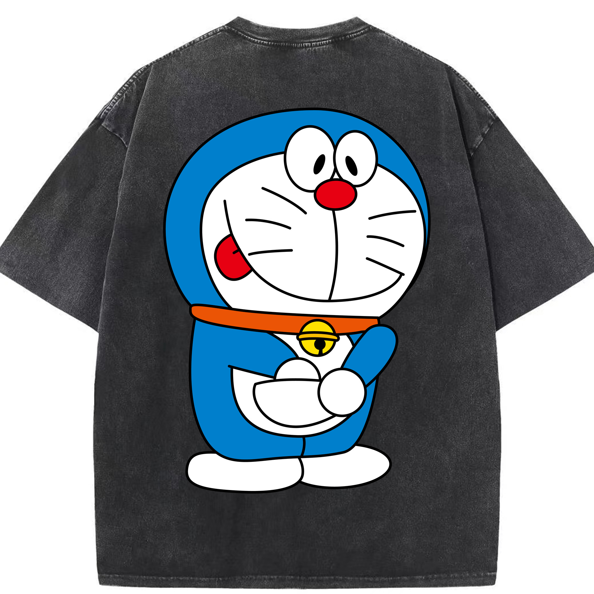（画像用） ドラえもん Doraemon 綿100% ヴィンテージ風 半袖Tシャツ（背面プリント）
