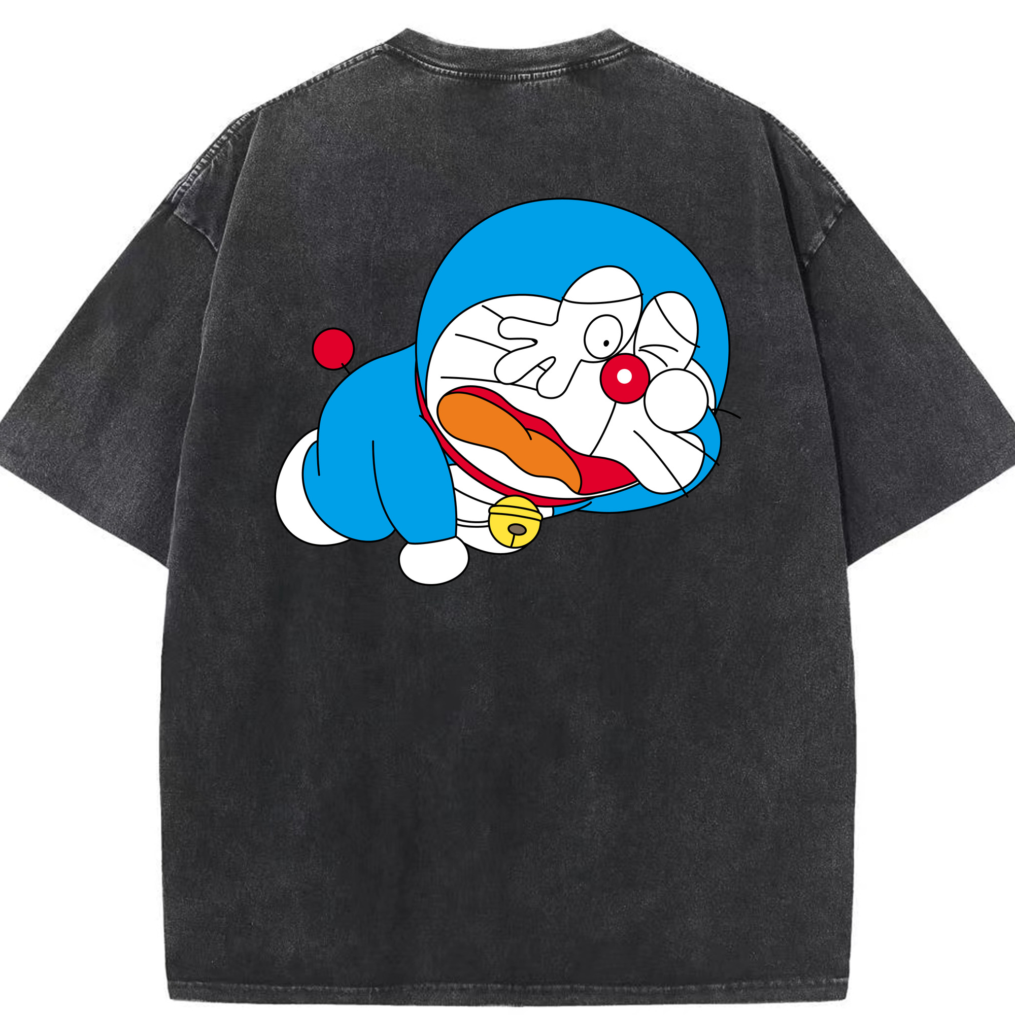 （画像用） ドラえもん Doraemon 綿100% ヴィンテージ風 半袖Tシャツ（背面プリント）