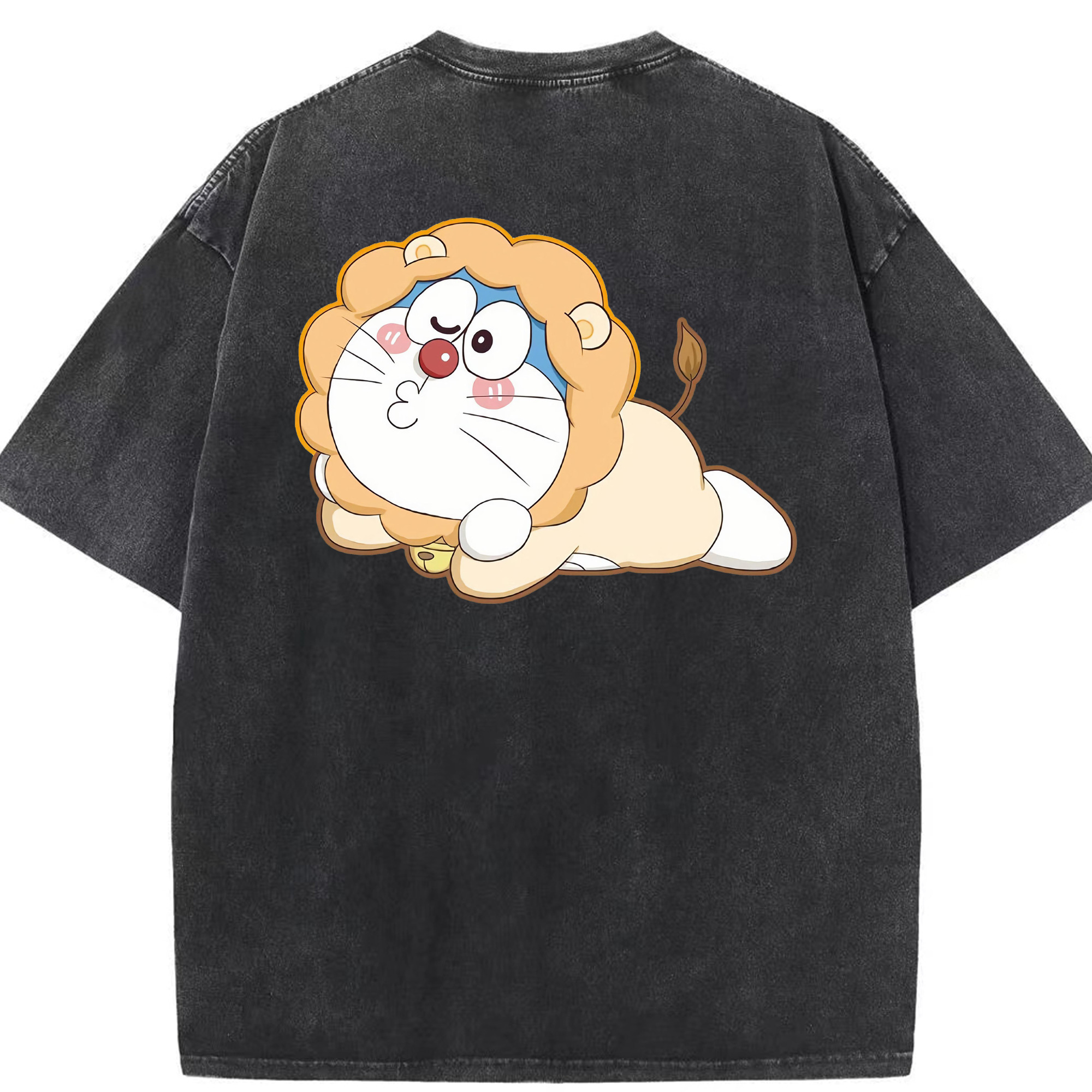 （画像用） ドラえもん Doraemon 綿100% ヴィンテージ風 半袖Tシャツ（背面プリント）