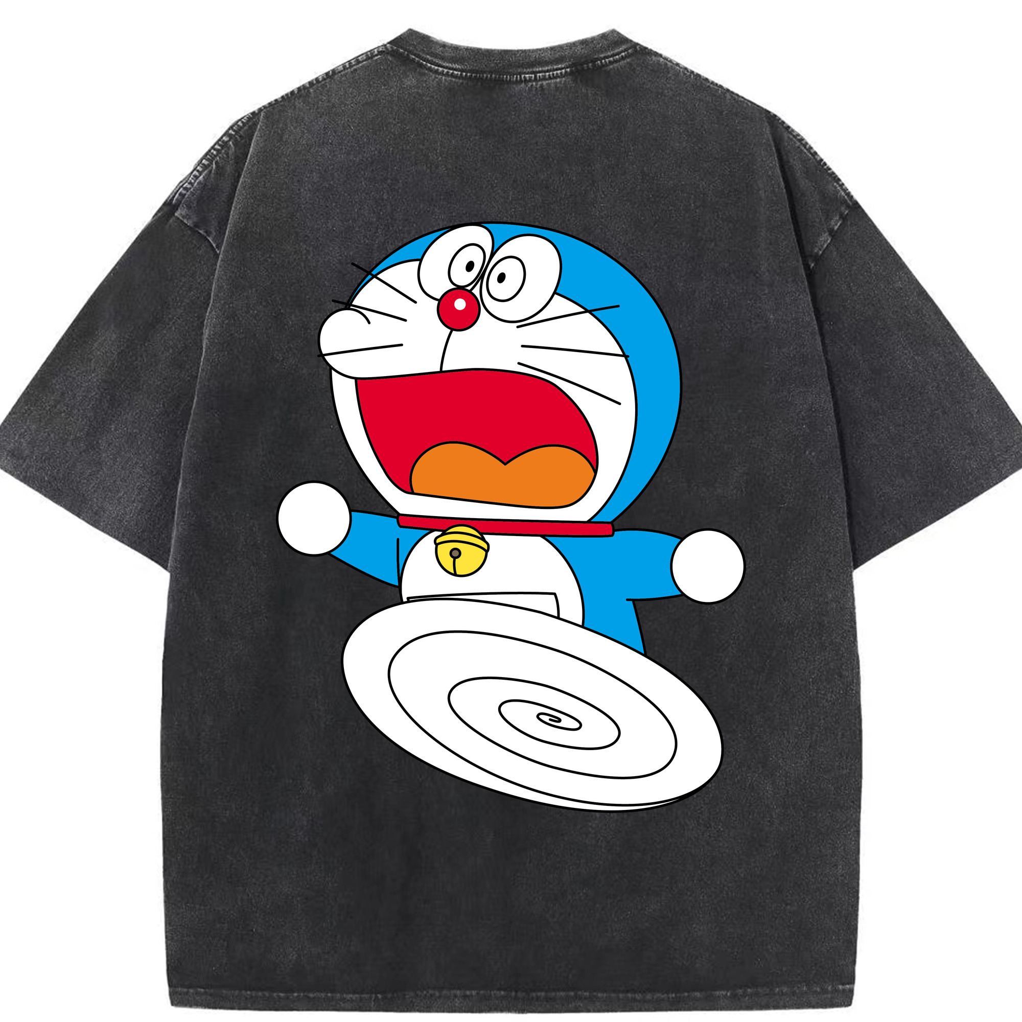 （画像用） ドラえもん Doraemon 綿100% ヴィンテージ風 半袖Tシャツ（背面プリント）