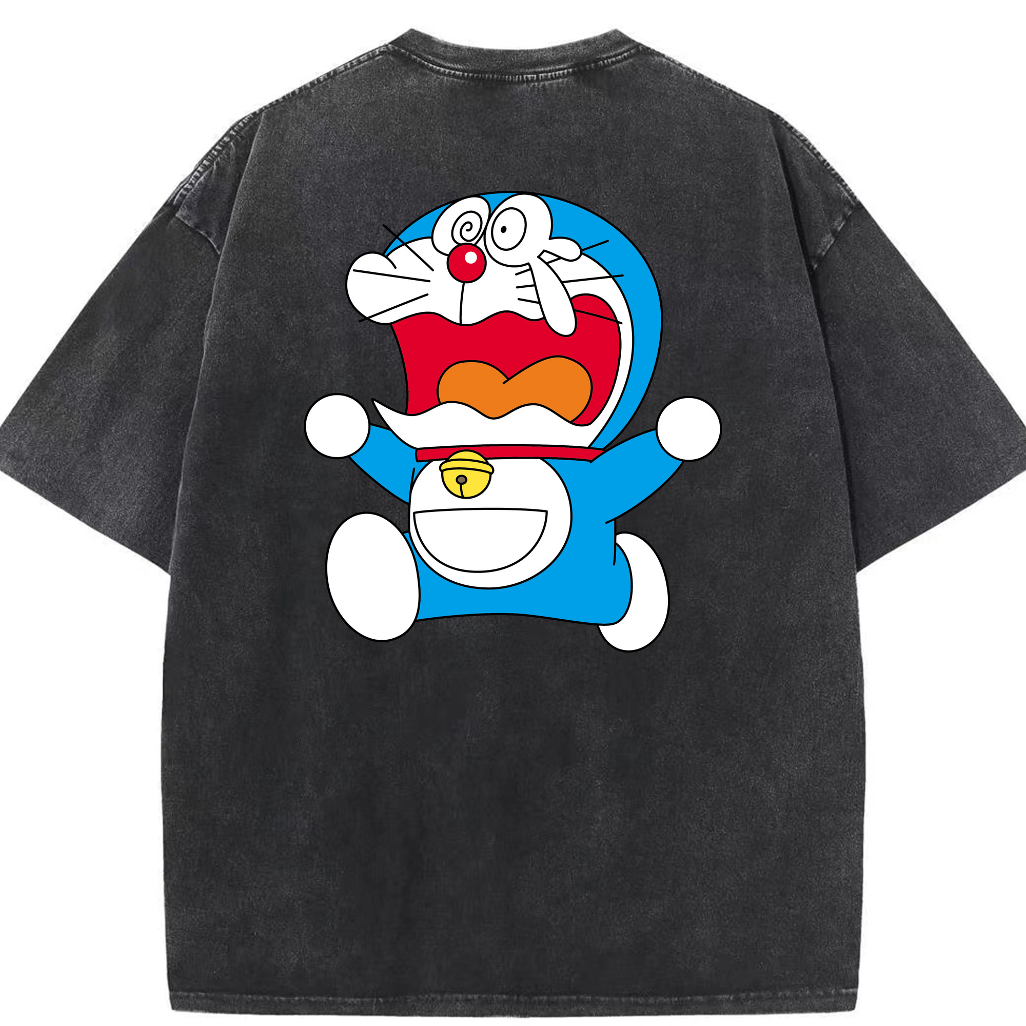 （画像用） ドラえもん Doraemon 綿100% ヴィンテージ風 半袖Tシャツ（背面プリント）