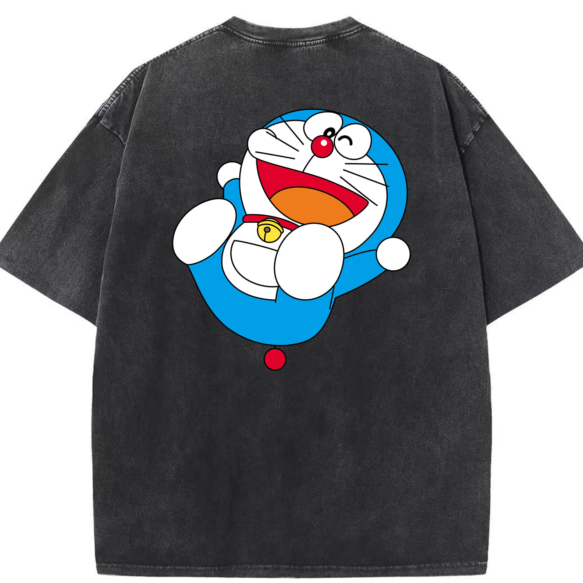 （画像用） ドラえもん Doraemon 綿100% ヴィンテージ風 半袖Tシャツ（背面プリント）
