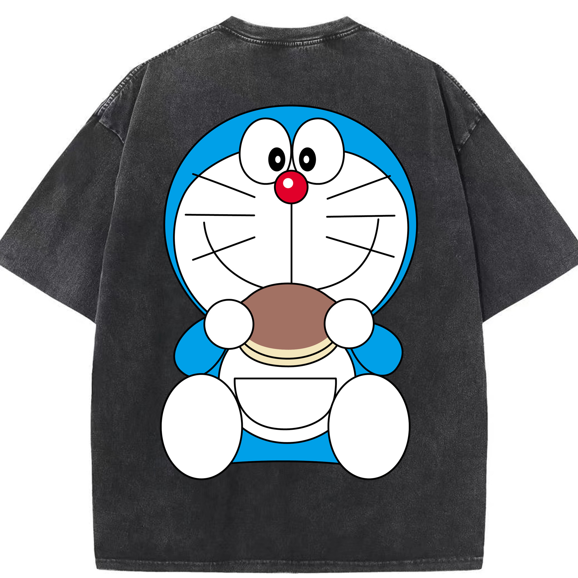 （画像用） ドラえもん Doraemon 綿100% ヴィンテージ風 半袖Tシャツ（背面プリント）