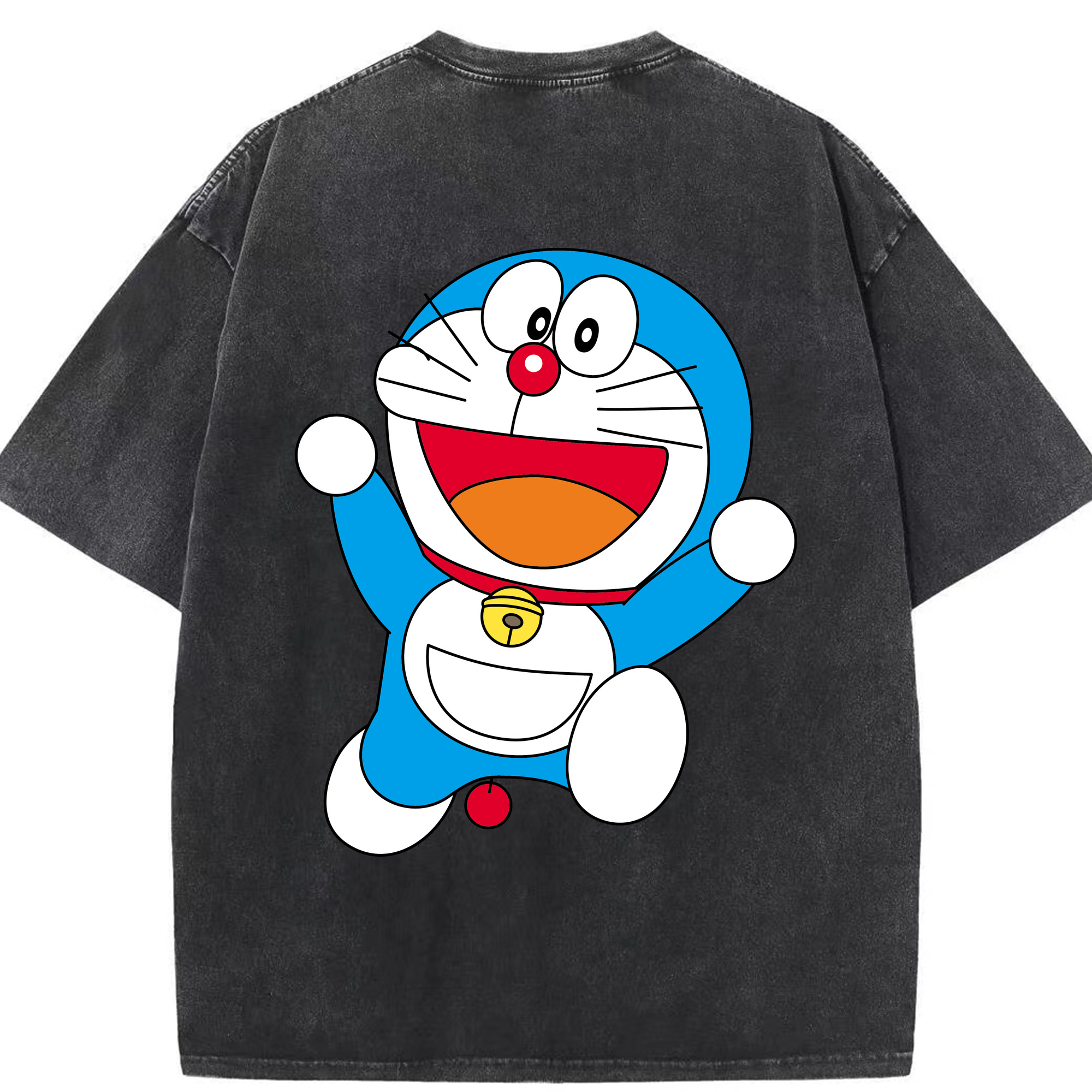 （画像用） ドラえもん Doraemon 綿100% ヴィンテージ風 半袖Tシャツ（背面プリント）