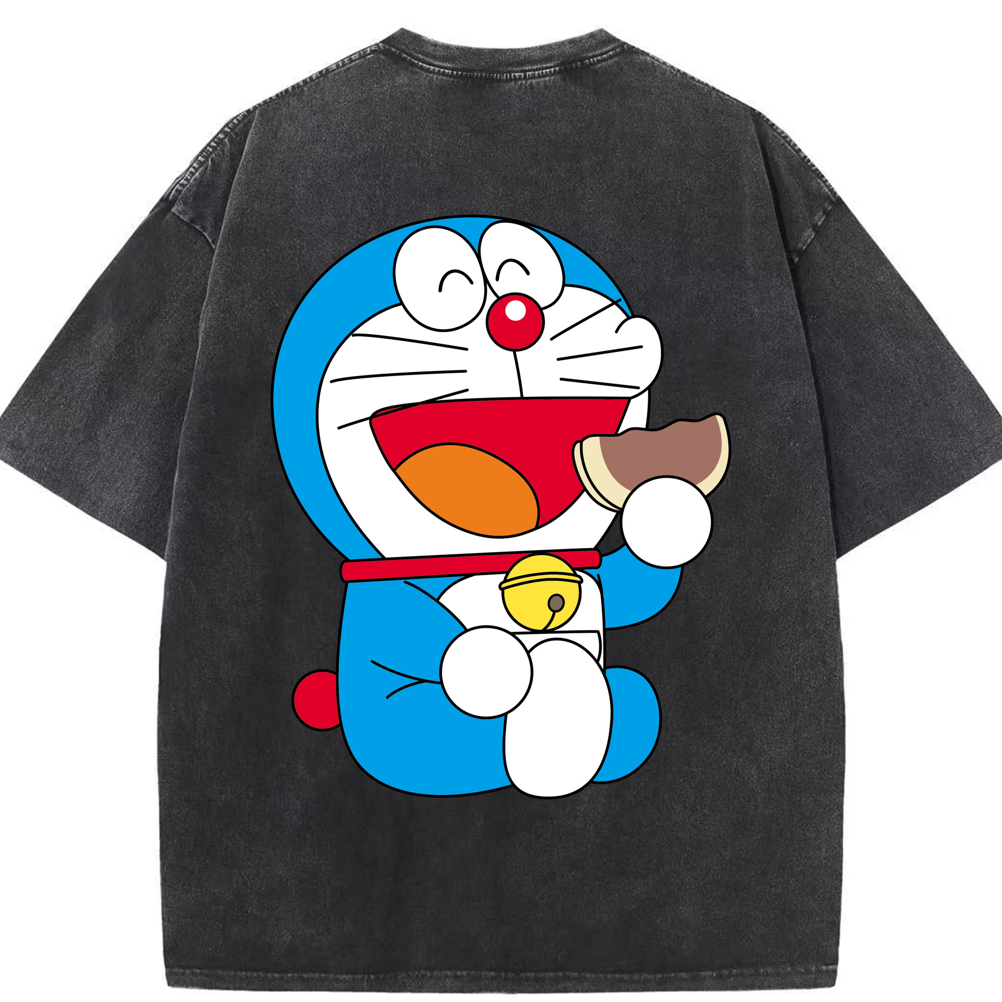 （画像用） ドラえもん Doraemon 綿100% ヴィンテージ風 半袖Tシャツ（背面プリント）