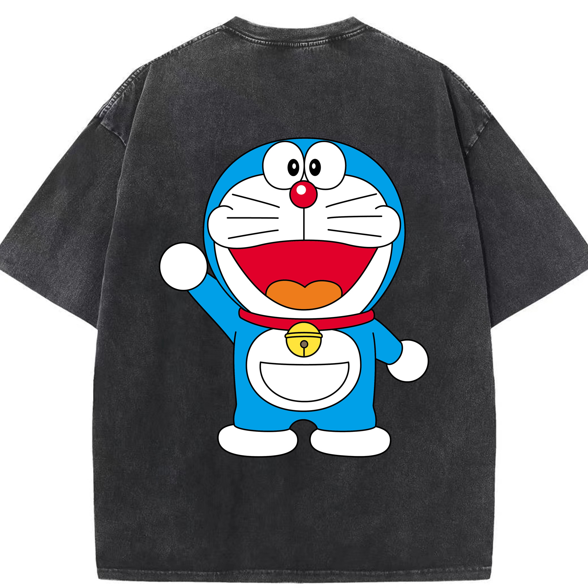 （画像用） ドラえもん Doraemon 綿100% ヴィンテージ風 半袖Tシャツ（背面プリント）