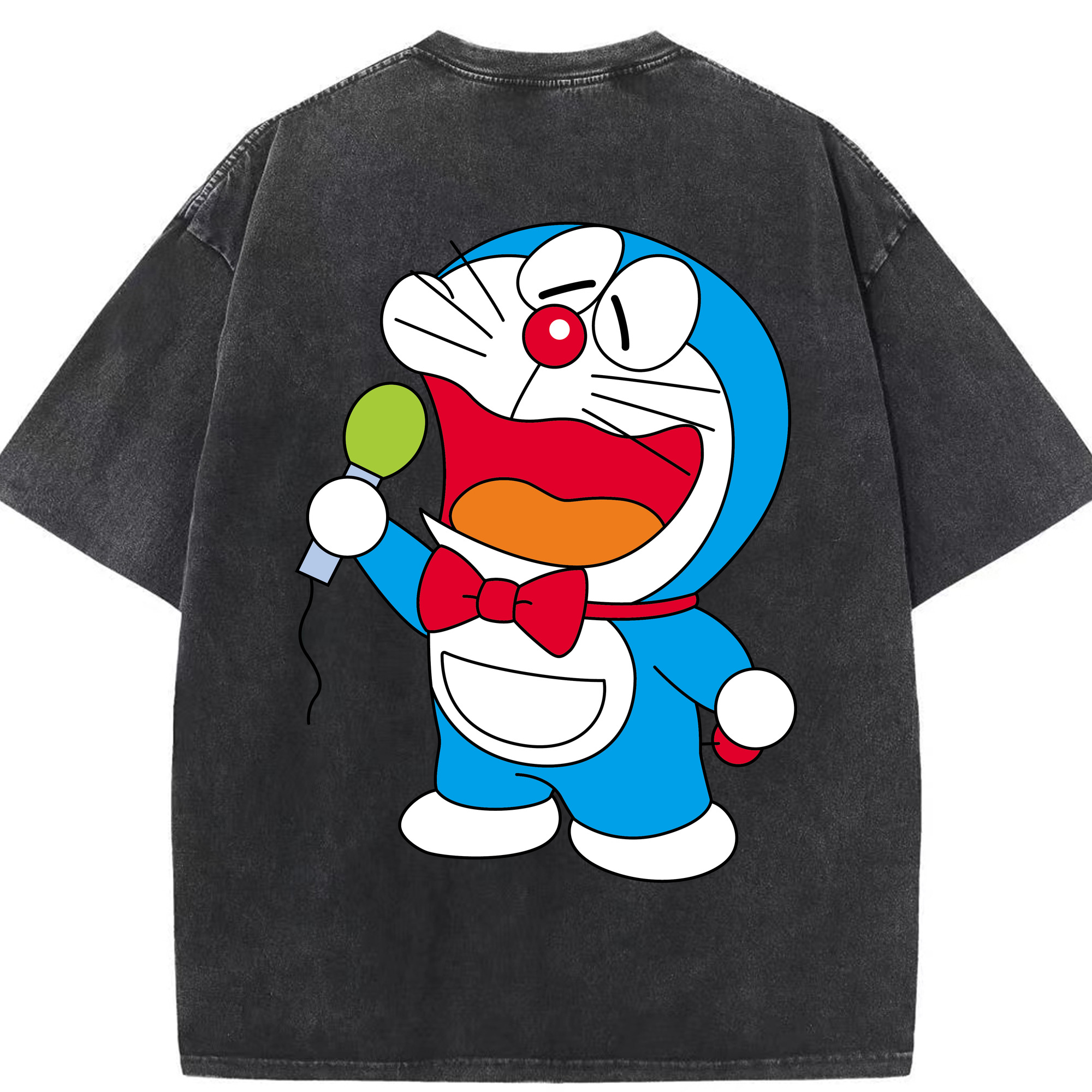 （画像用） ドラえもん Doraemon 綿100% ヴィンテージ風 半袖Tシャツ（背面プリント）