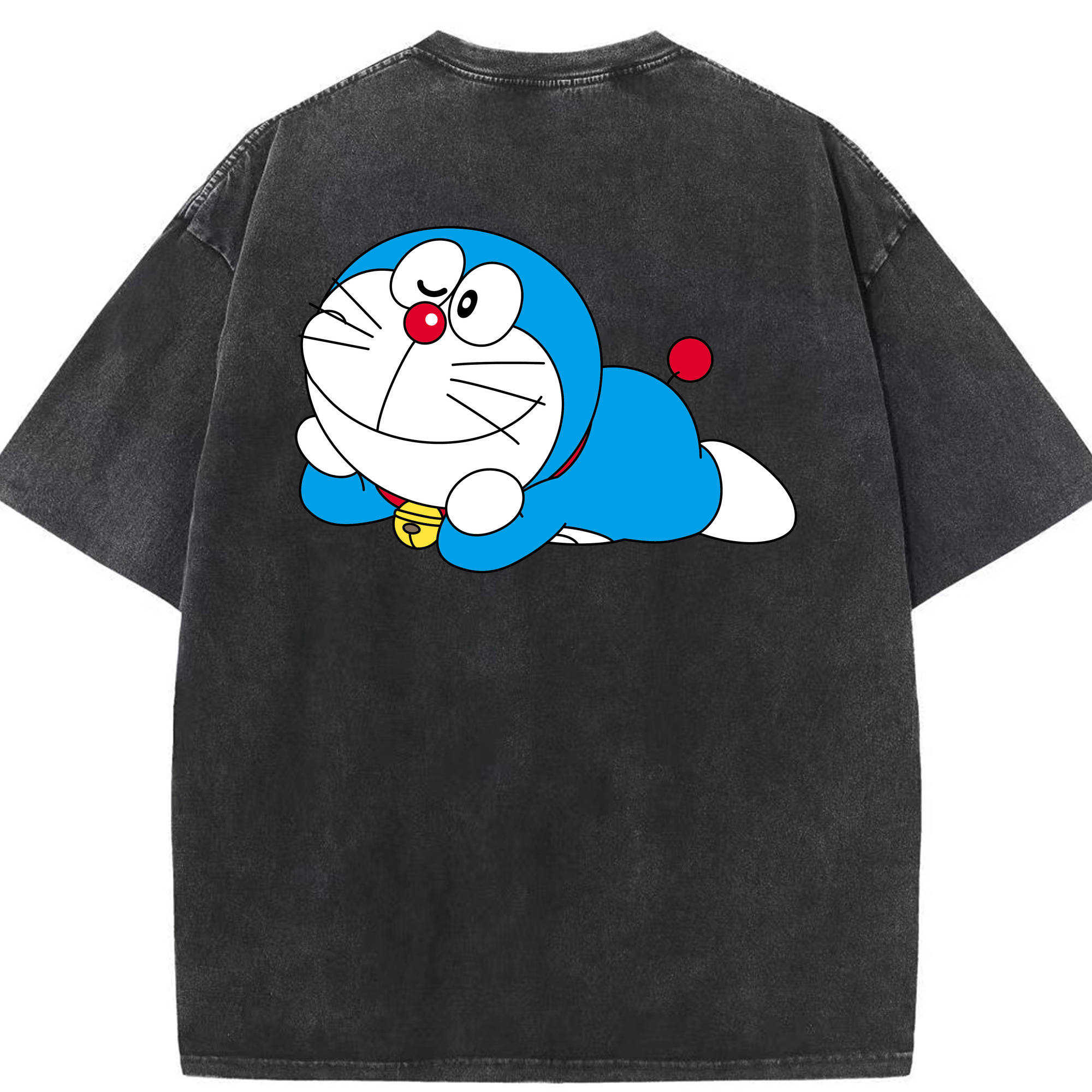 （画像用） ドラえもん Doraemon 綿100% ヴィンテージ風 半袖Tシャツ（背面プリント）
