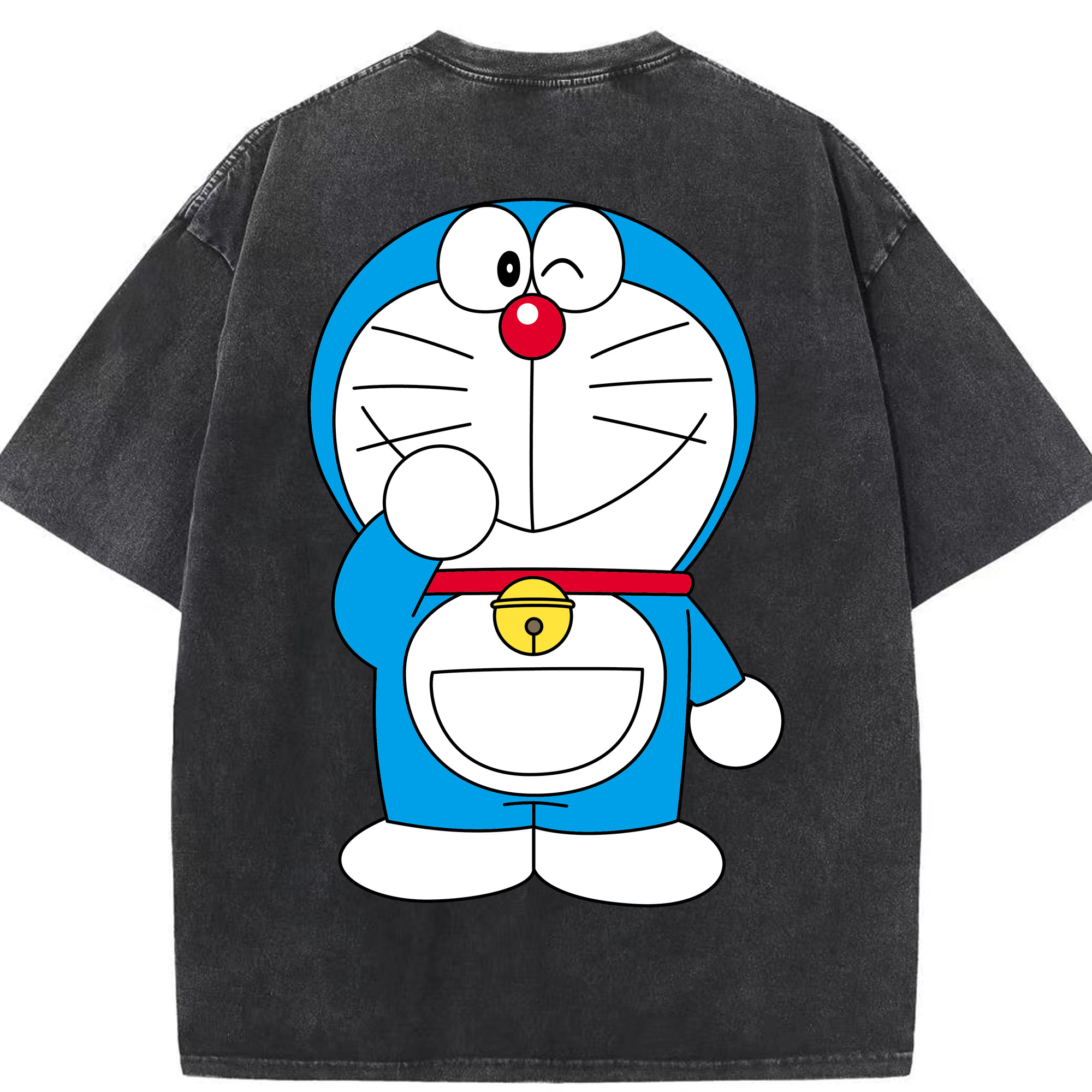 （画像用） ドラえもん Doraemon 綿100% ヴィンテージ風 半袖Tシャツ（背面プリント）