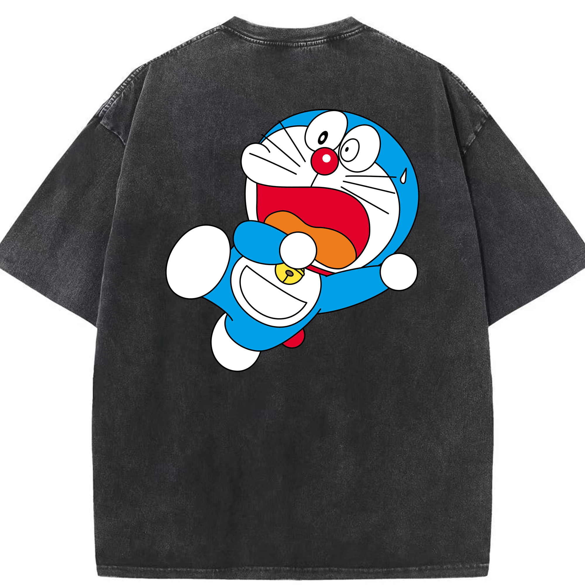 （画像用） ドラえもん Doraemon 綿100% ヴィンテージ風 半袖Tシャツ（背面プリント）