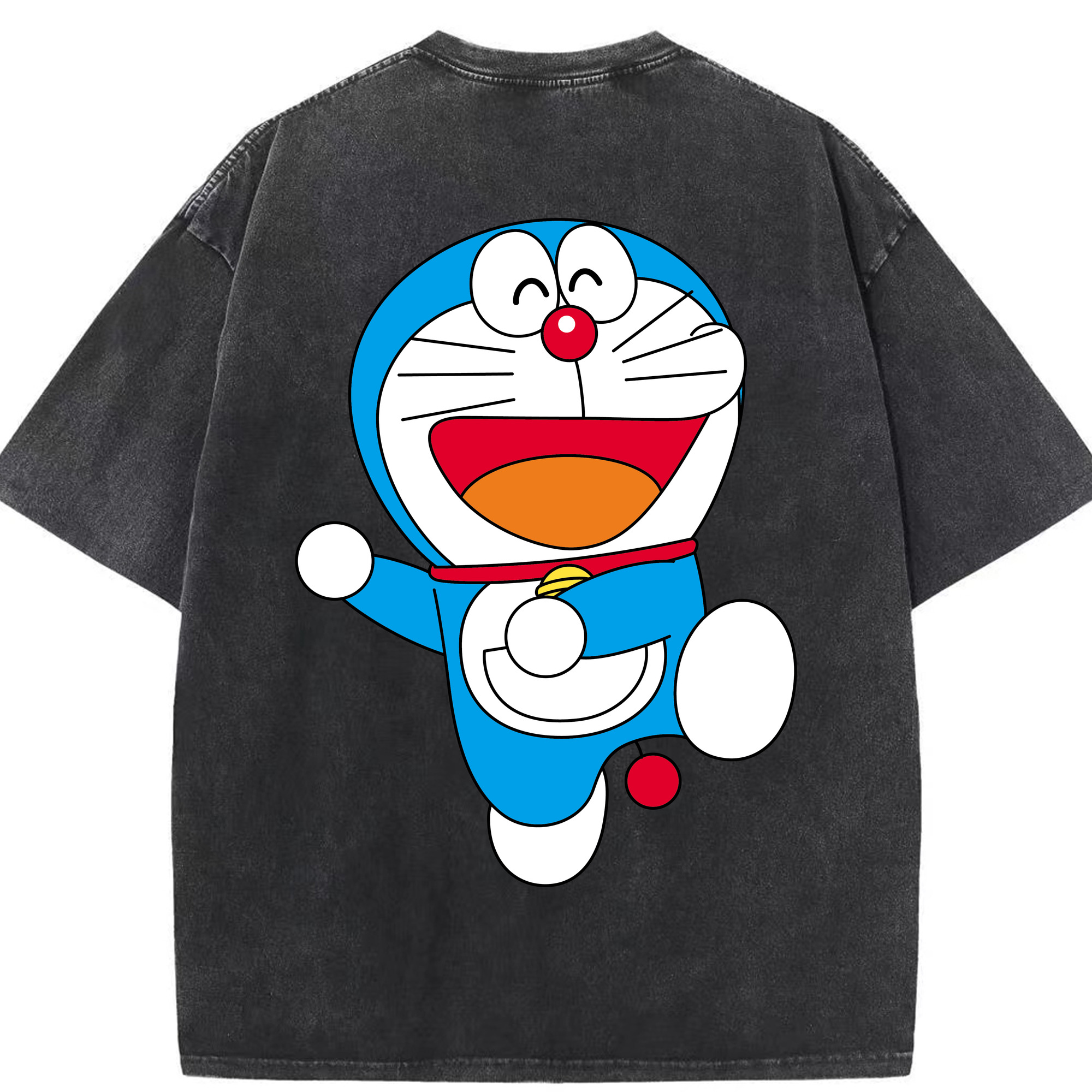 （画像用） ドラえもん Doraemon 綿100% ヴィンテージ風 半袖Tシャツ（背面プリント）