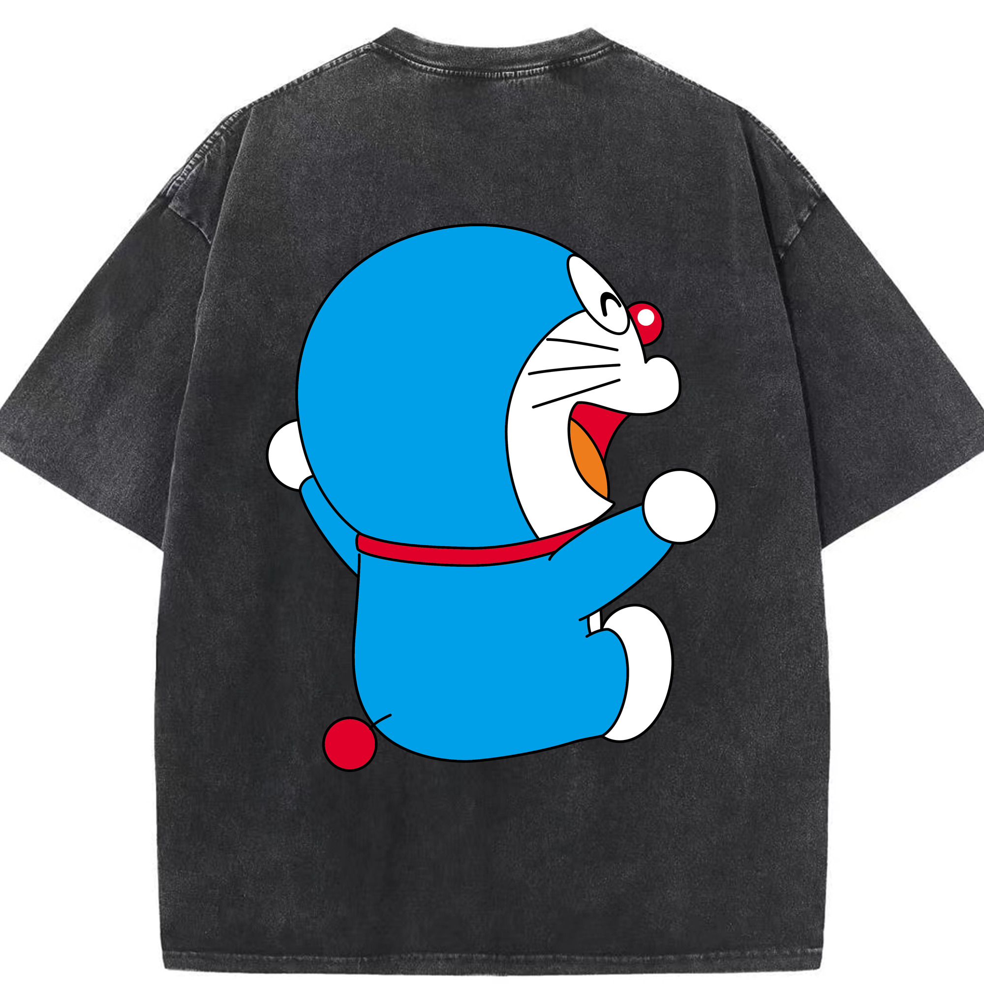 （画像用） ドラえもん Doraemon 綿100% ヴィンテージ風 半袖Tシャツ（背面プリント）