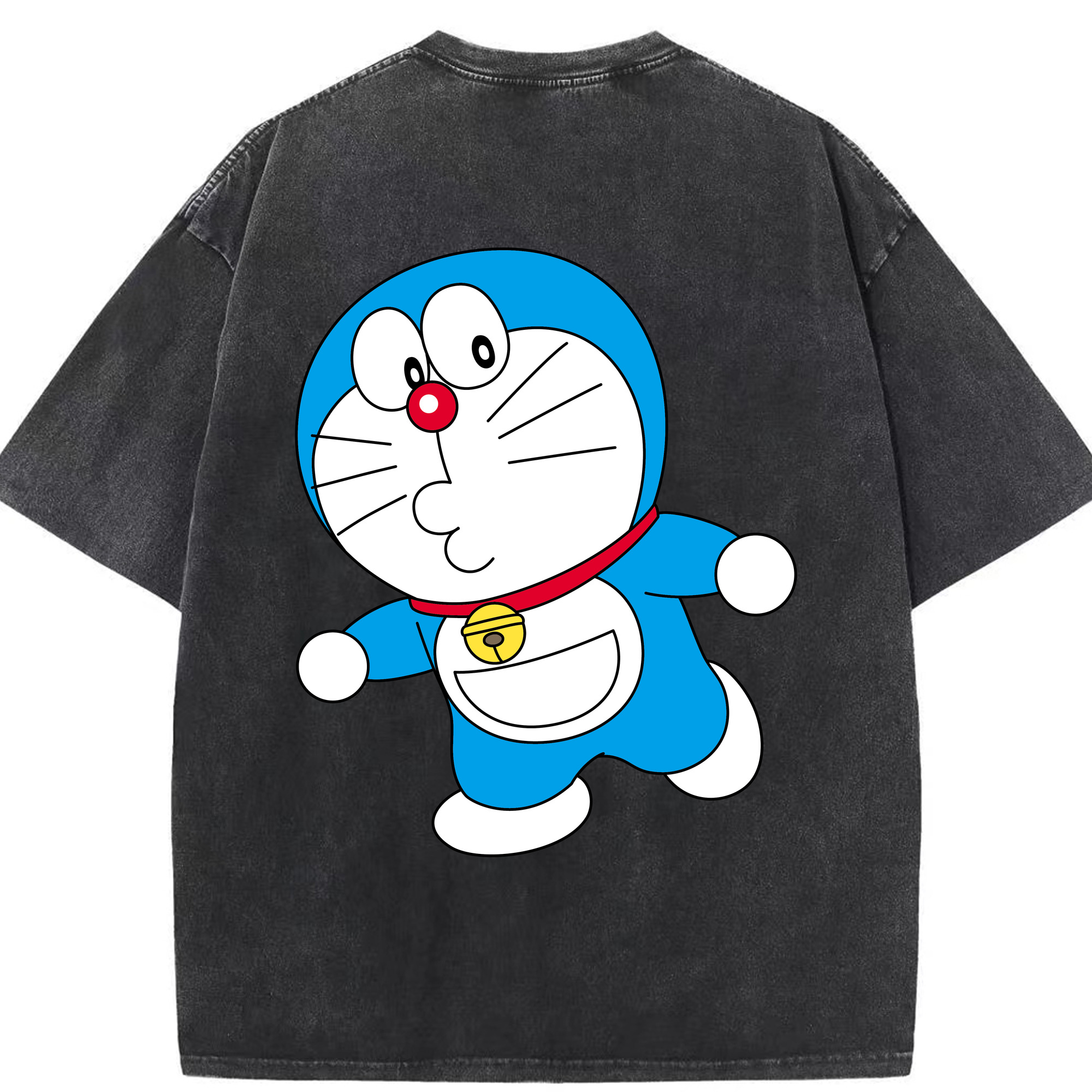 （画像用） ドラえもん Doraemon 綿100% ヴィンテージ風 半袖Tシャツ（背面プリント）