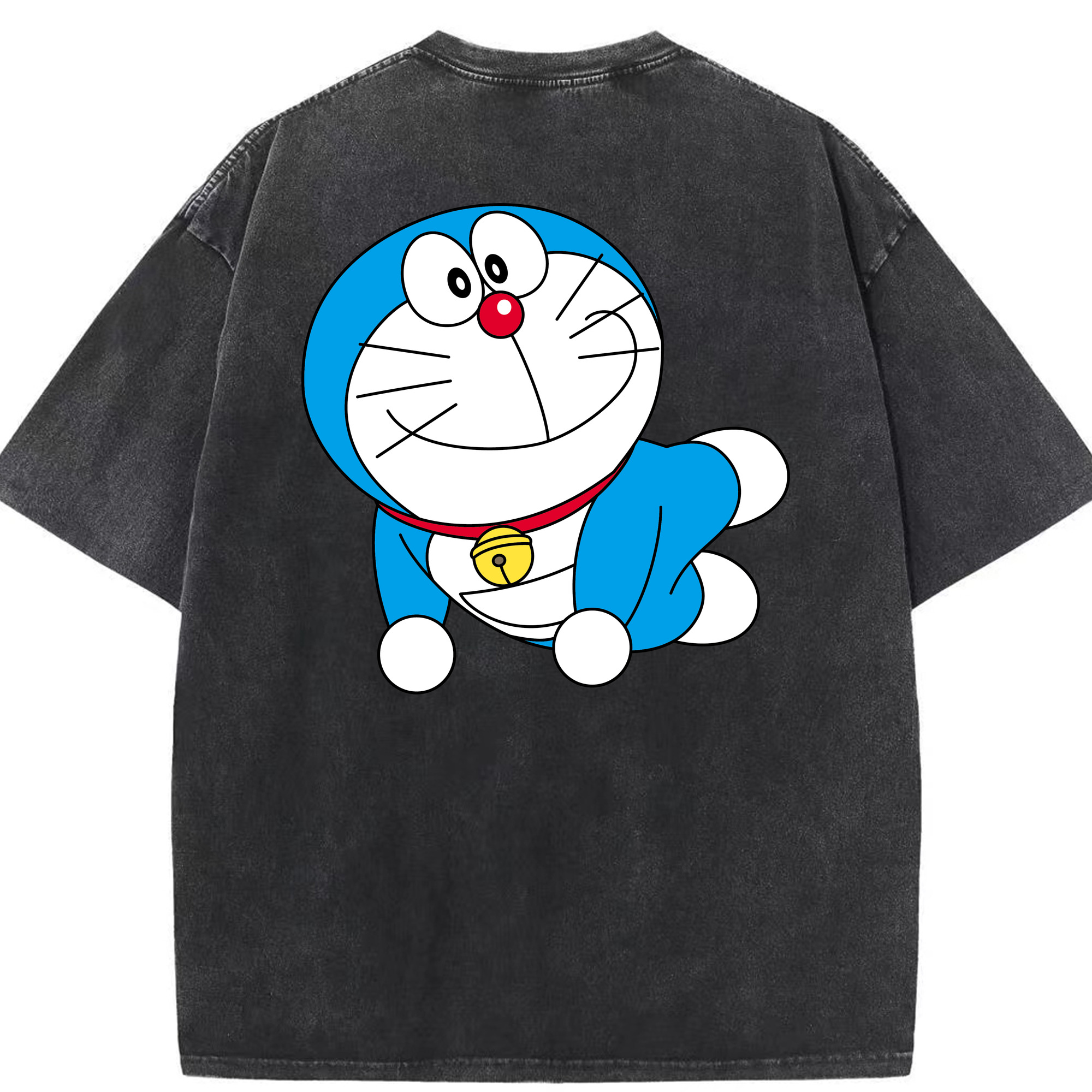 （画像用） ドラえもん Doraemon 綿100% ヴィンテージ風 半袖Tシャツ（背面プリント）