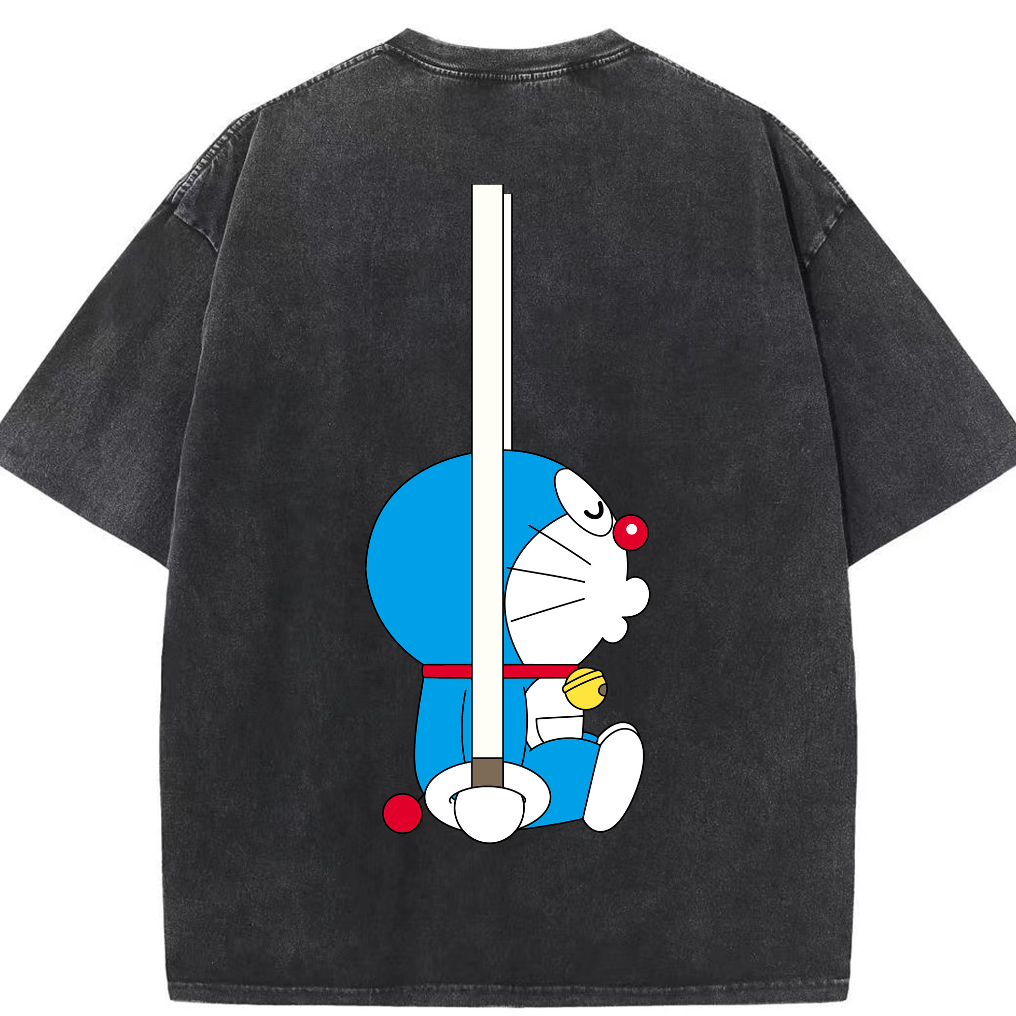 （画像用） ドラえもん Doraemon 綿100% ヴィンテージ風 半袖Tシャツ（背面プリント）