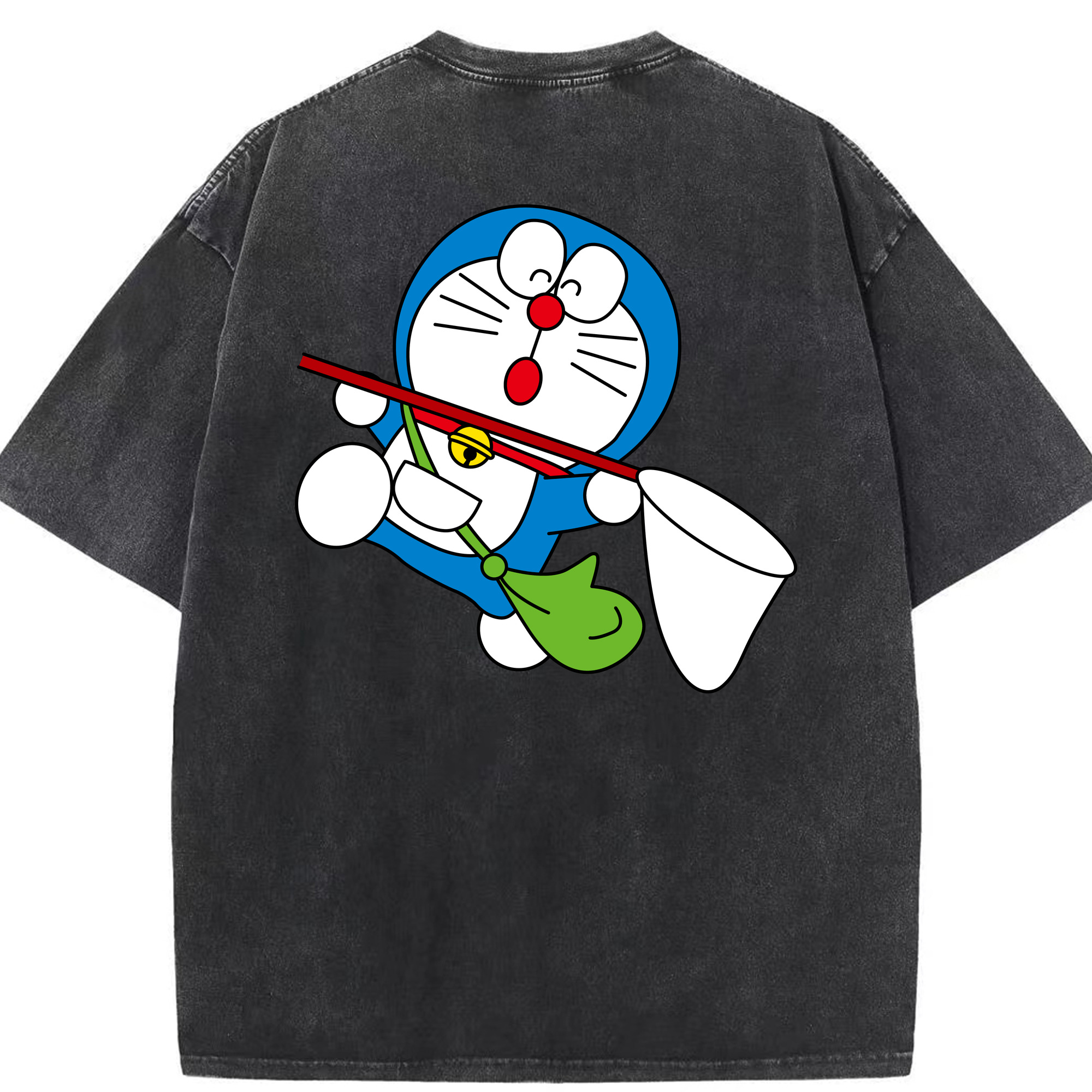 （画像用） ドラえもん Doraemon 綿100% ヴィンテージ風 半袖Tシャツ（背面プリント）