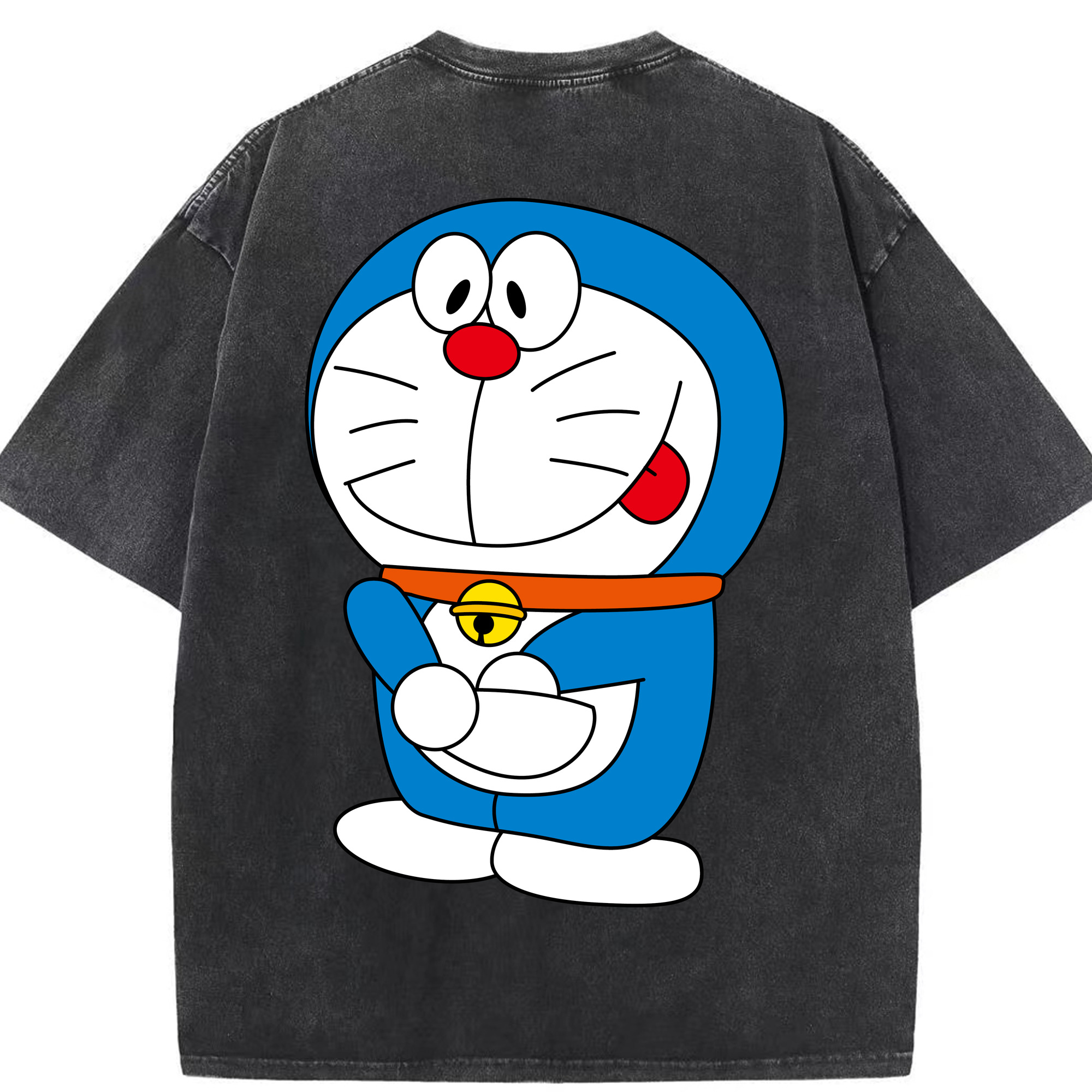 （画像用） ドラえもん Doraemon 綿100% ヴィンテージ風 半袖Tシャツ（背面プリント）