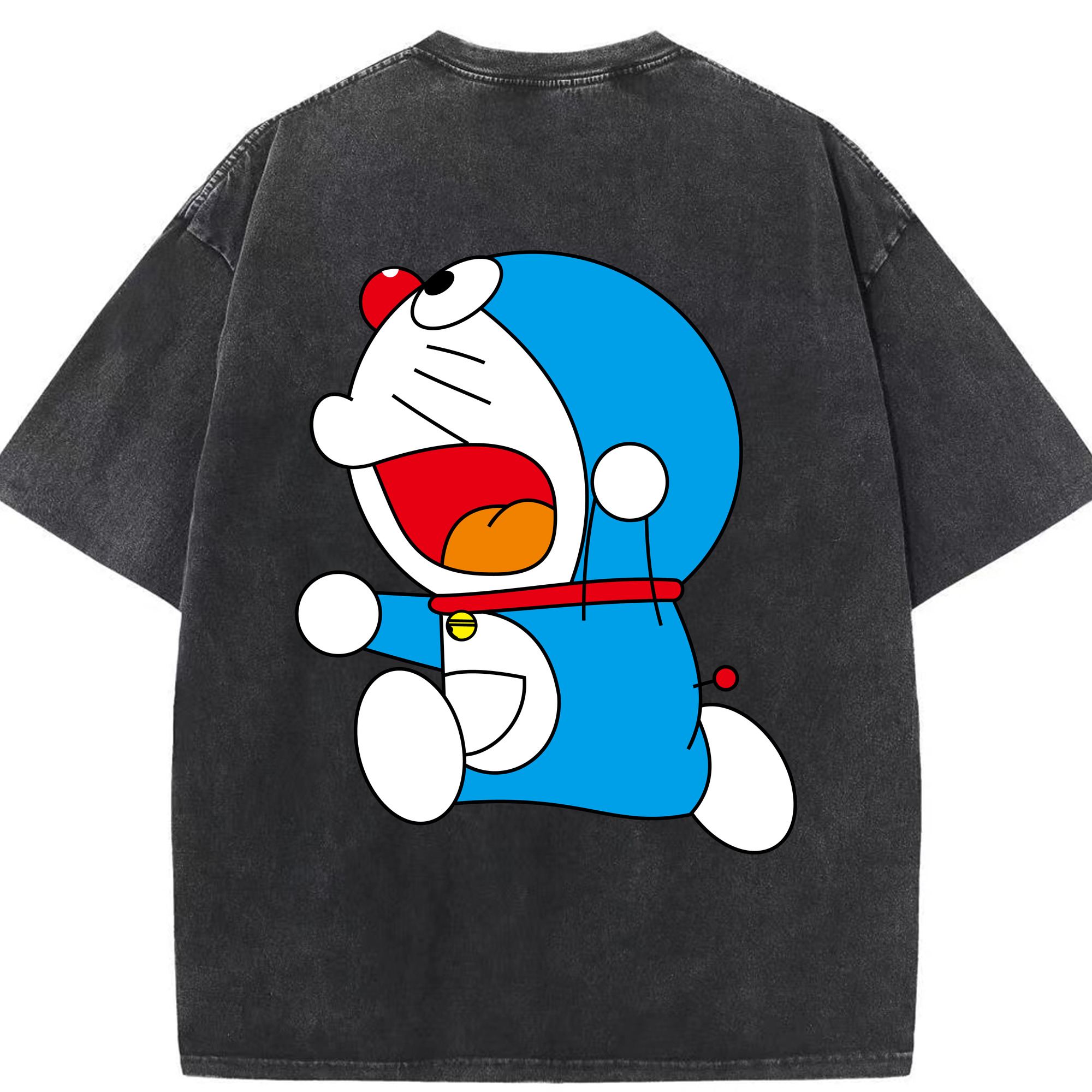 （画像用） ドラえもん Doraemon 綿100% ヴィンテージ風 半袖Tシャツ（背面プリント）