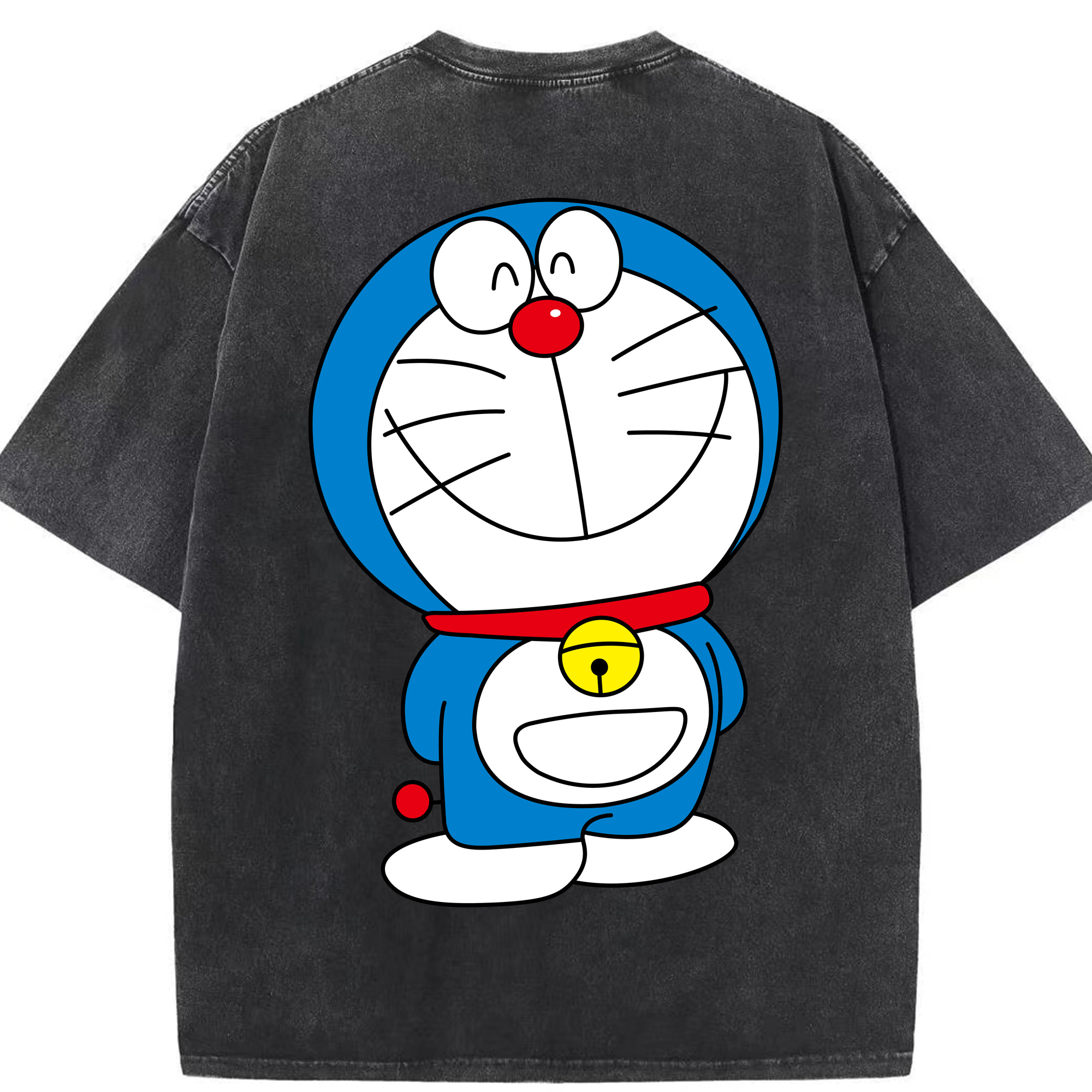 （画像用） ドラえもん Doraemon 綿100% ヴィンテージ風 半袖Tシャツ（背面プリント）