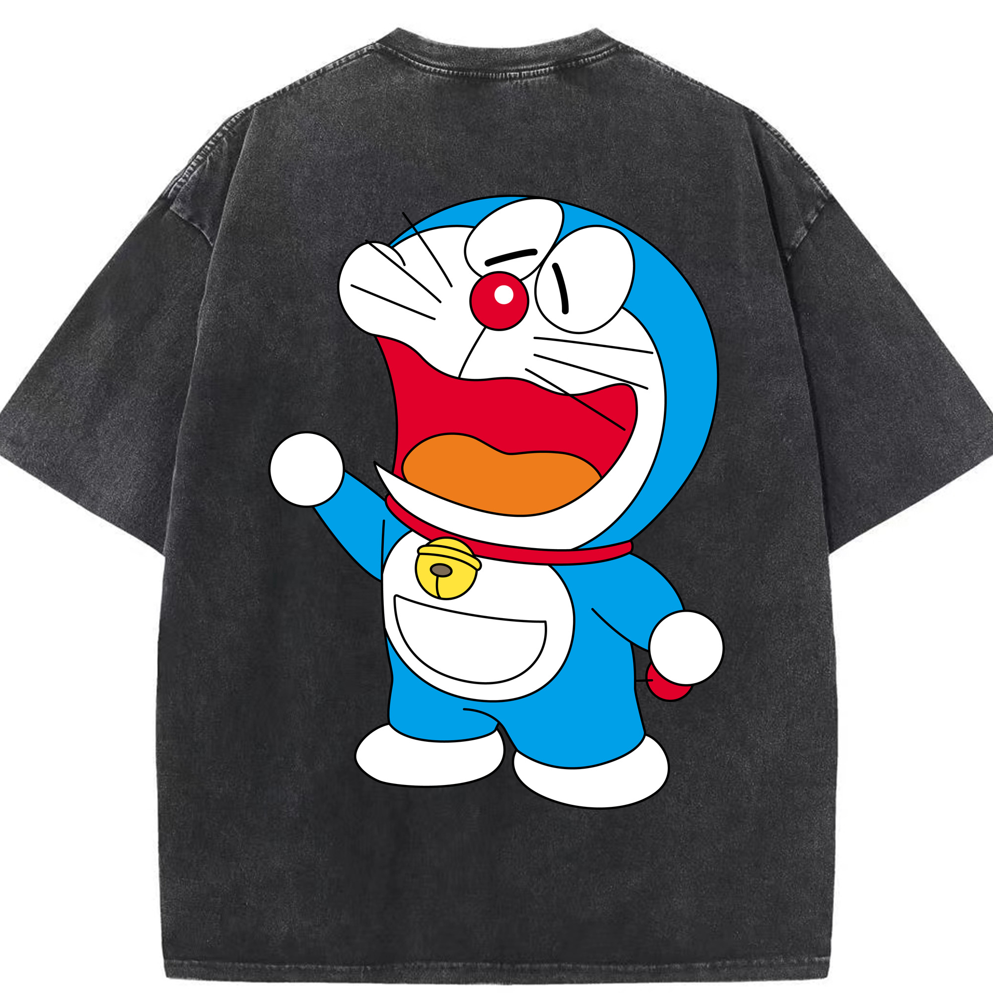 （画像用） ドラえもん Doraemon 綿100% ヴィンテージ風 半袖Tシャツ（背面プリント）