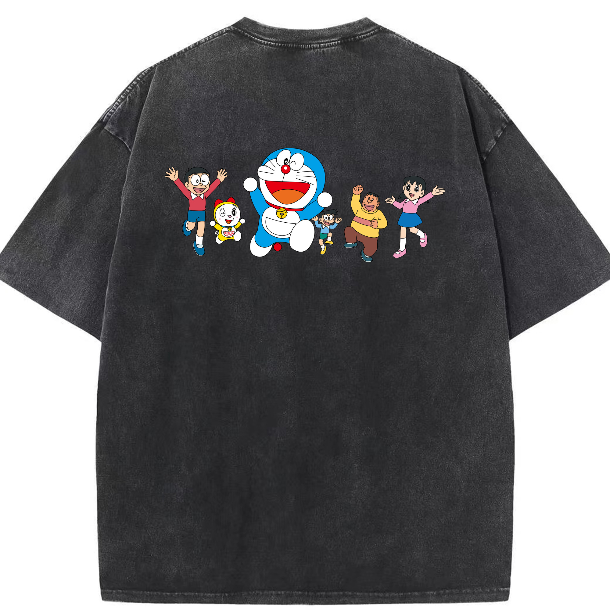 （画像用） ドラえもん 骨川 スネ夫 Doraemon Honekawa Suneo 綿100% ヴィンテージ風 半袖Tシャツ（背面プリント）