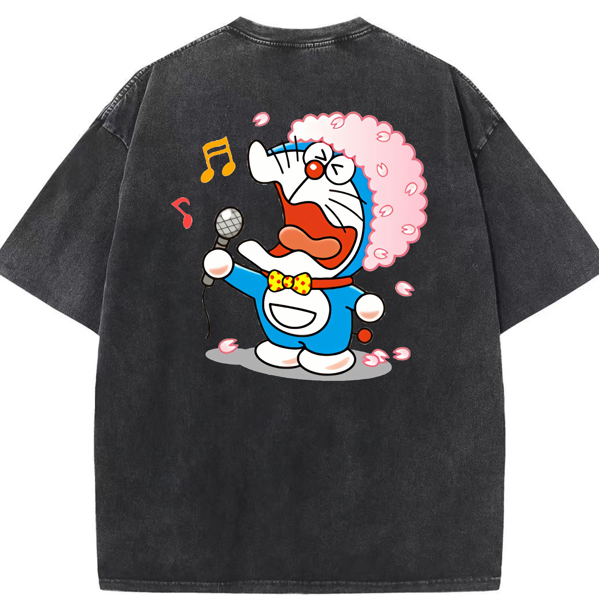 （画像用） ドラえもん Doraemon 綿100% ヴィンテージ風 半袖Tシャツ（背面プリント）