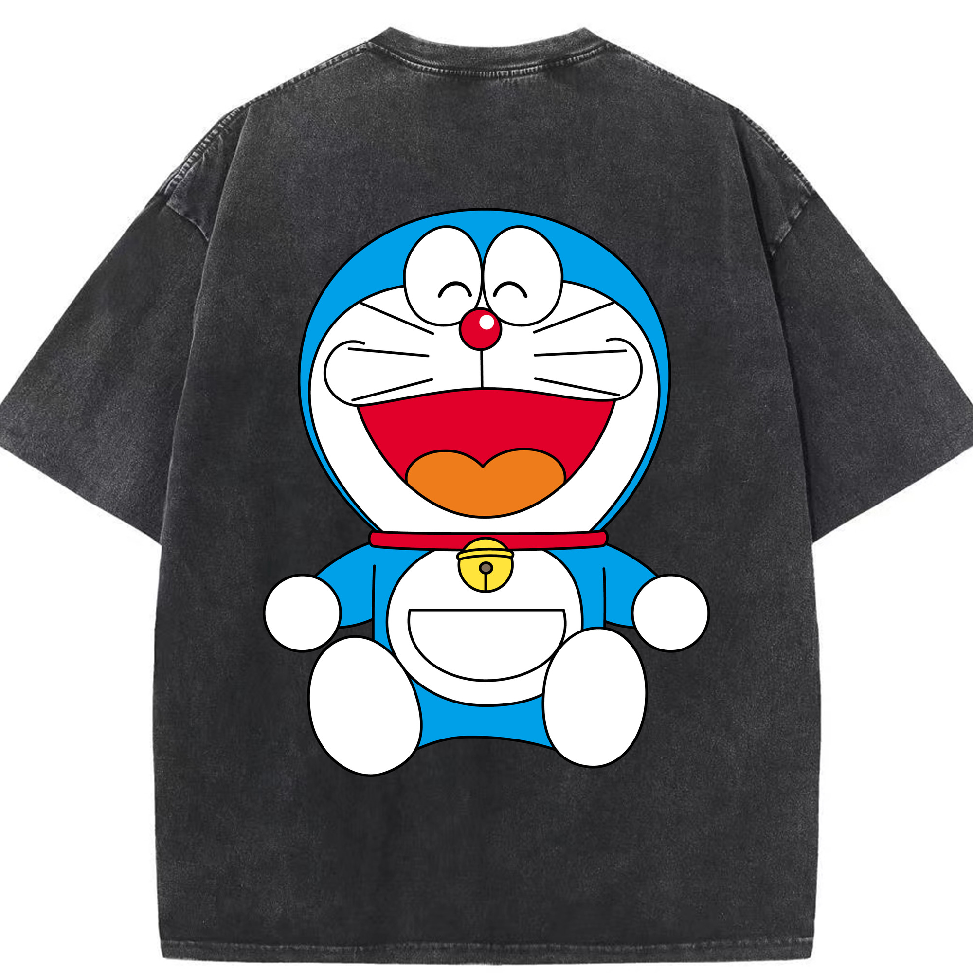 （画像用） ドラえもん Doraemon 綿100% ヴィンテージ風 半袖Tシャツ（背面プリント）