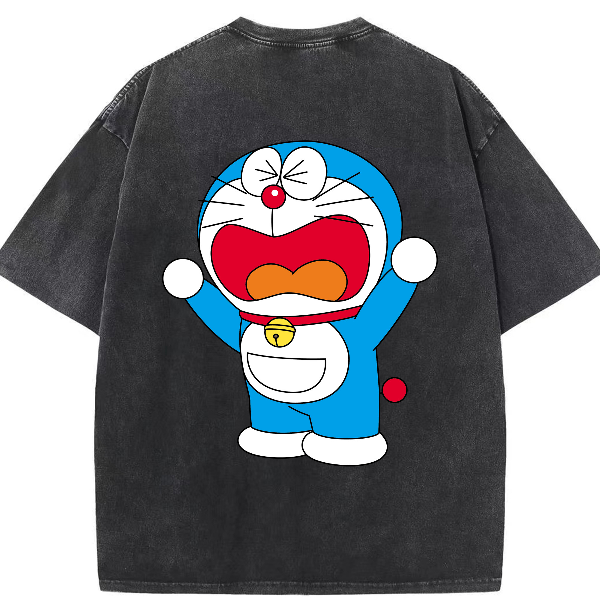 （画像用） ドラえもん Doraemon 綿100% ヴィンテージ風 半袖Tシャツ（背面プリント）