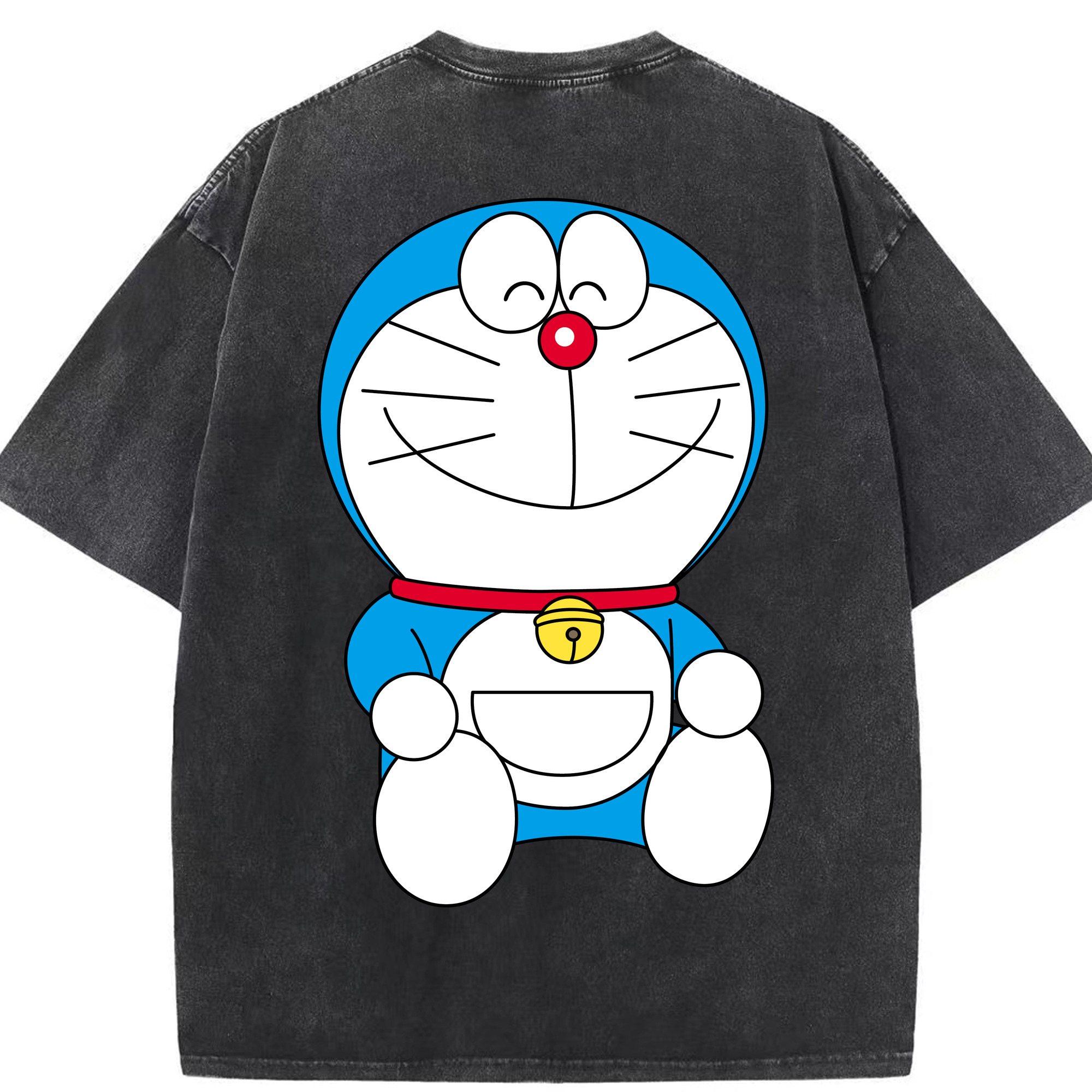 （画像用） ドラえもん Doraemon 綿100% ヴィンテージ風 半袖Tシャツ（背面プリント）