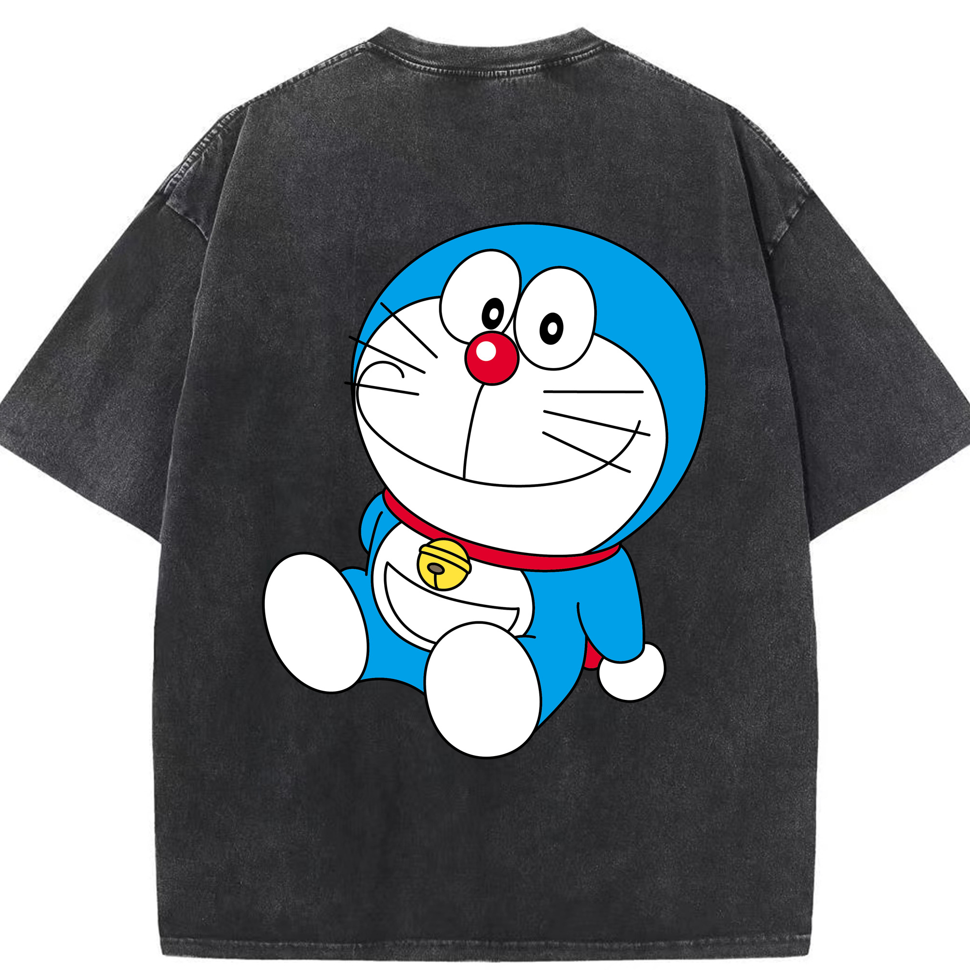 （画像用） ドラえもん Doraemon 綿100% ヴィンテージ風 半袖Tシャツ（背面プリント）