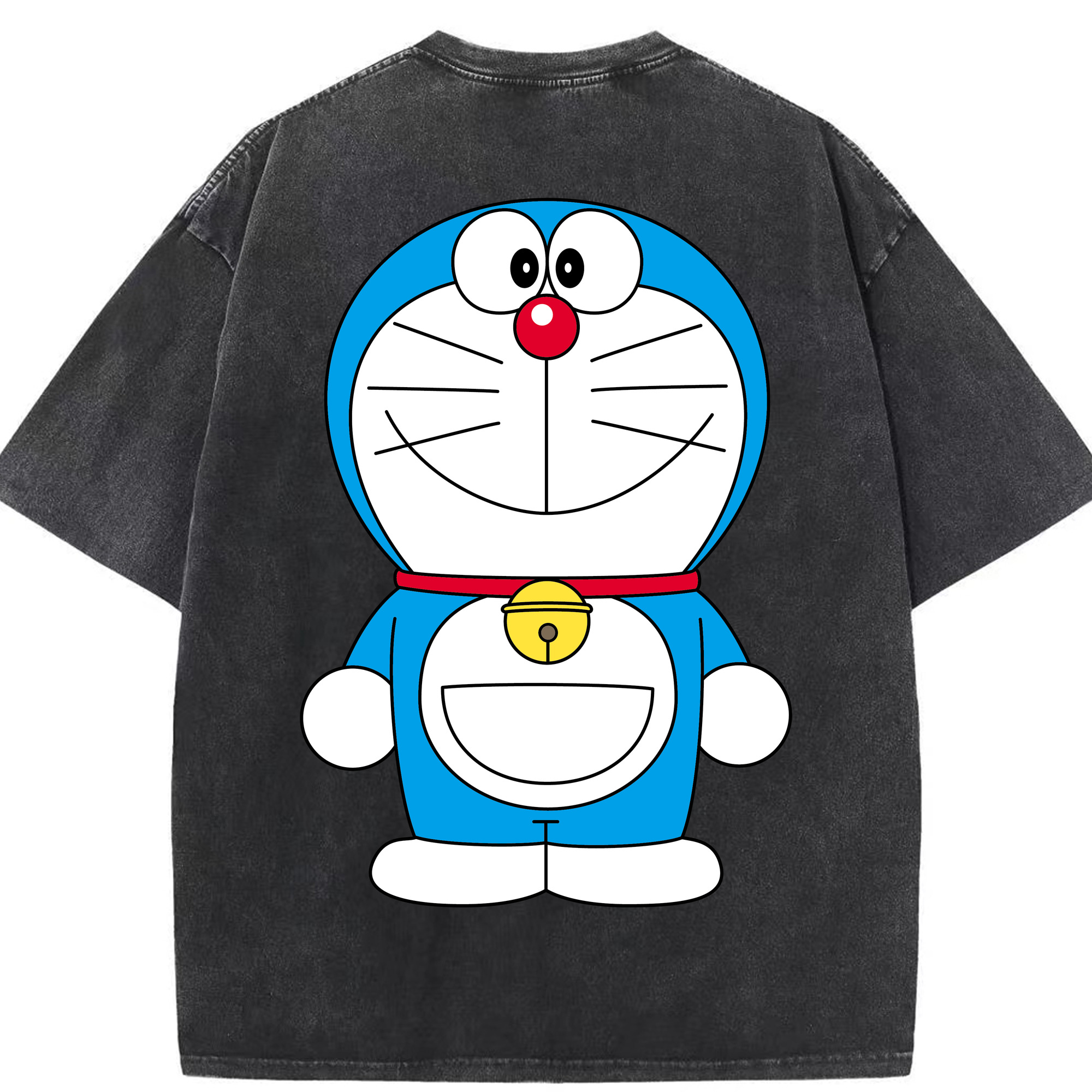 （画像用） ドラえもん Doraemon 綿100% ヴィンテージ風 半袖Tシャツ（背面プリント）