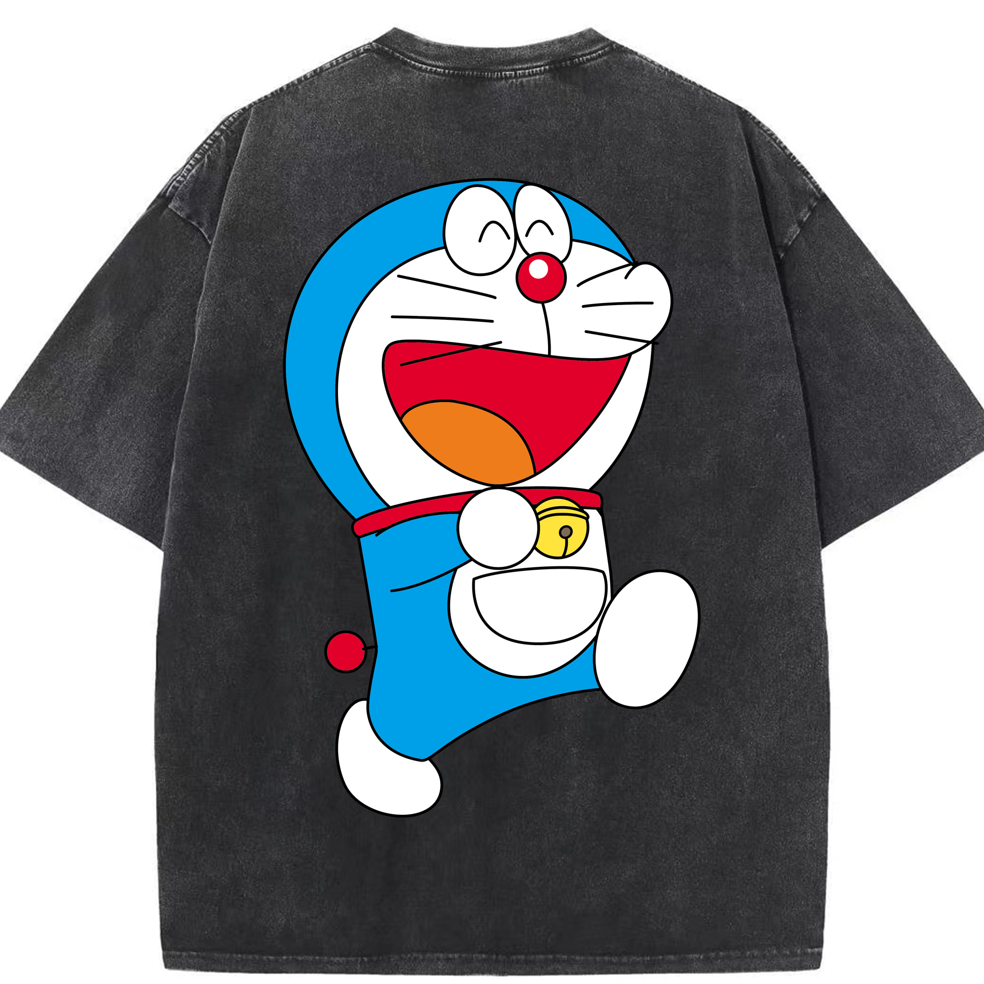 （画像用） ドラえもん Doraemon 綿100% ヴィンテージ風 半袖Tシャツ（背面プリント）