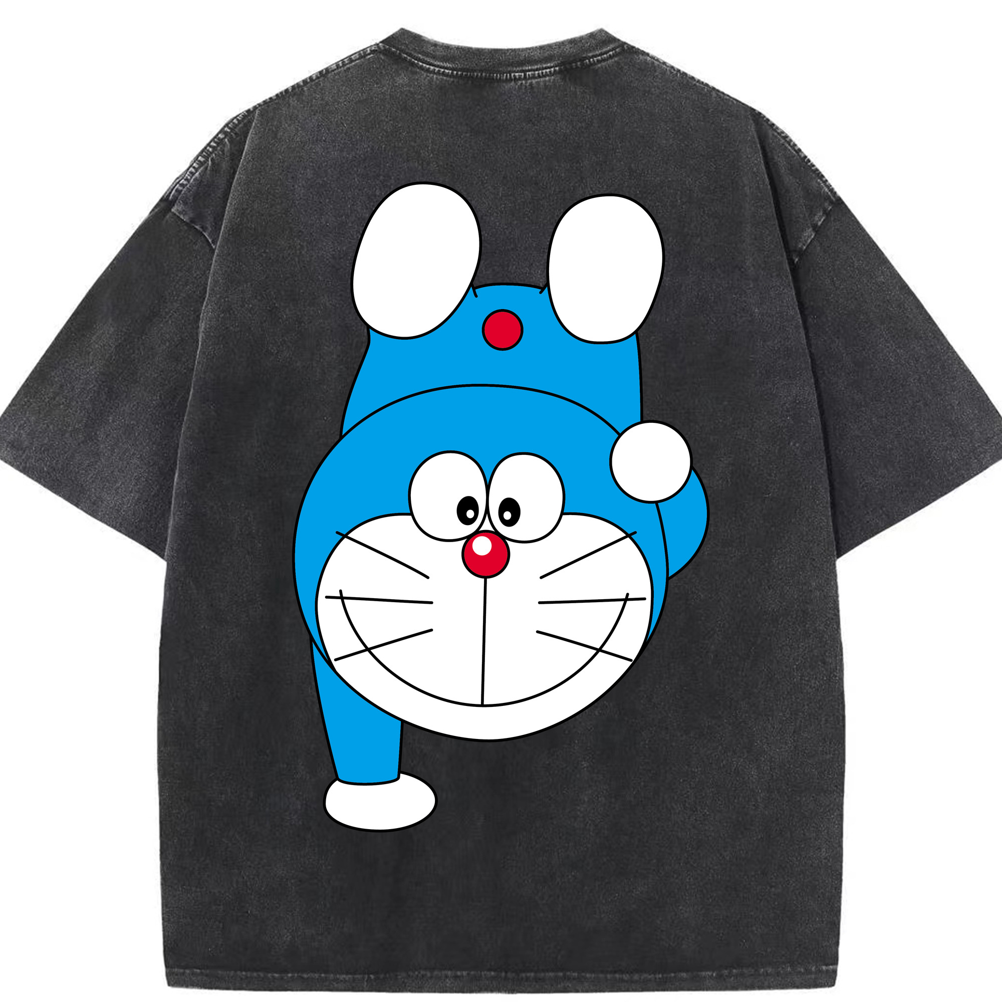 （画像用） ドラえもん Doraemon 綿100% ヴィンテージ風 半袖Tシャツ（背面プリント）