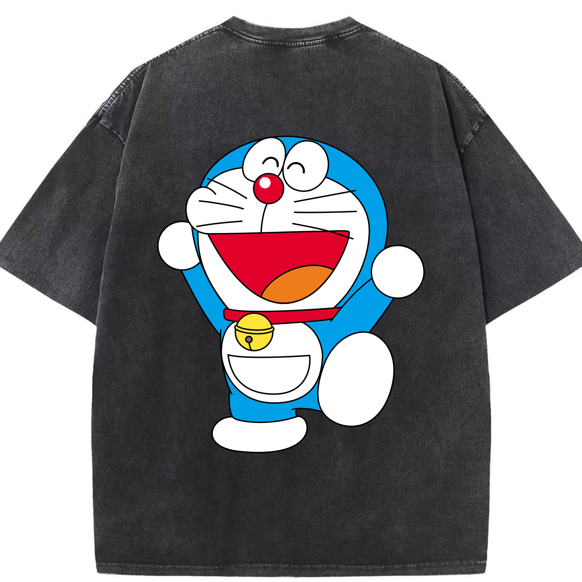 （画像用） ドラえもん Doraemon 綿100% ヴィンテージ風 半袖Tシャツ（背面プリント）
