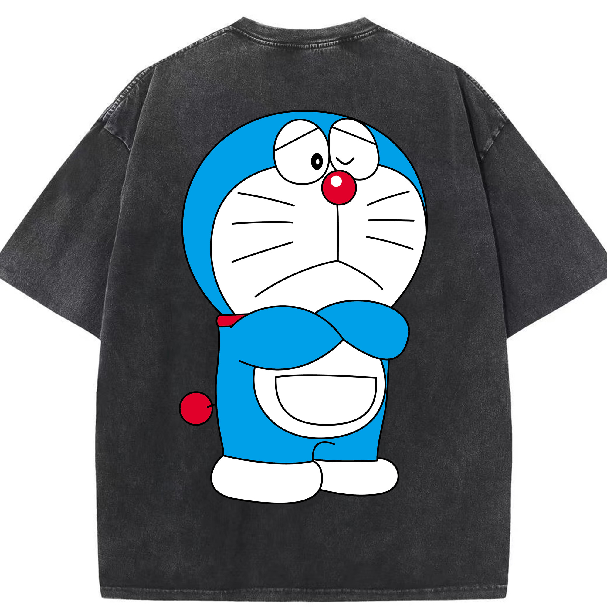 （画像用） ドラえもん Doraemon 綿100% ヴィンテージ風 半袖Tシャツ（背面プリント）