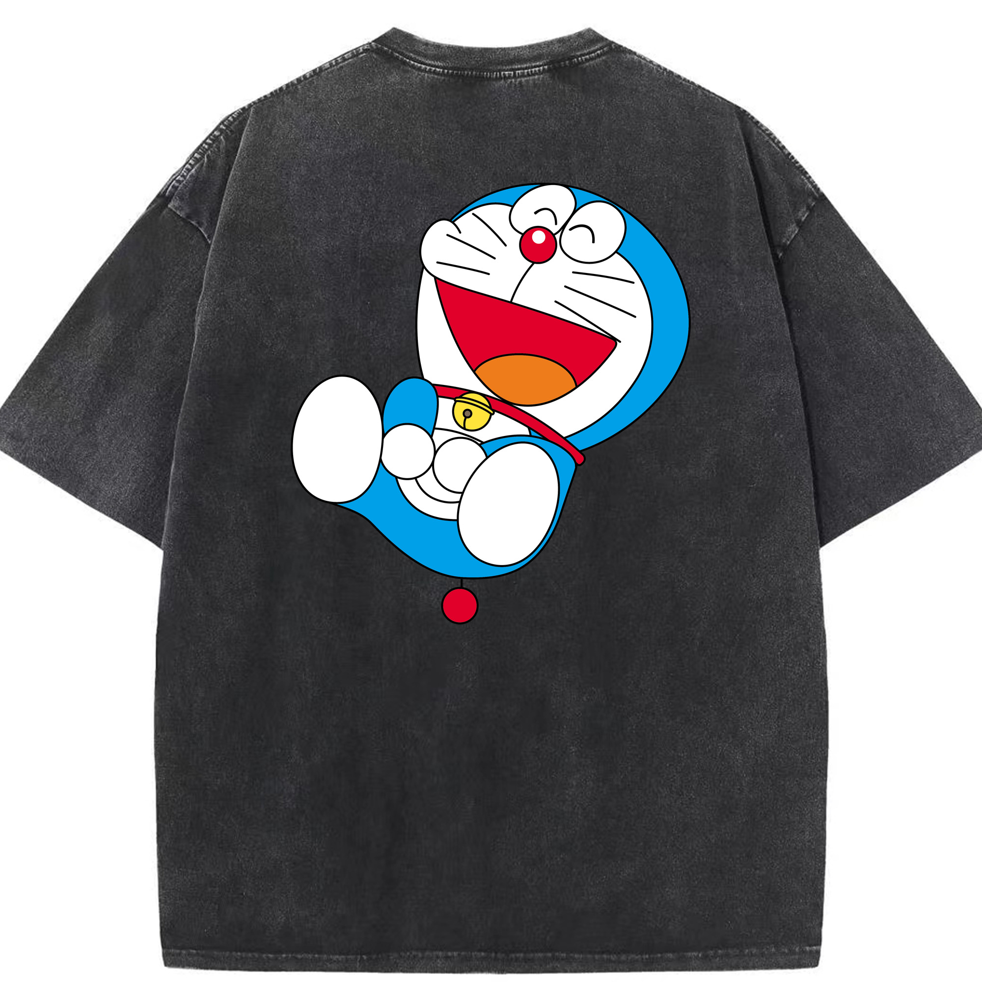 （画像用） ドラえもん Doraemon 綿100% ヴィンテージ風 半袖Tシャツ（背面プリント）