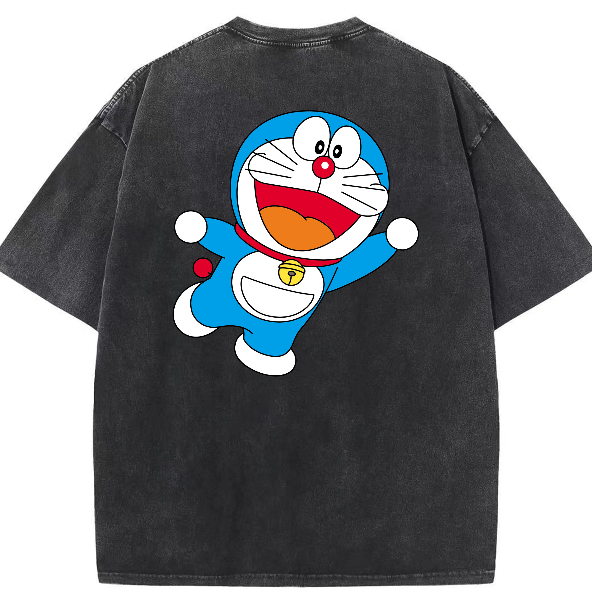 （画像用） ドラえもん Doraemon 綿100% ヴィンテージ風 半袖Tシャツ（背面プリント）