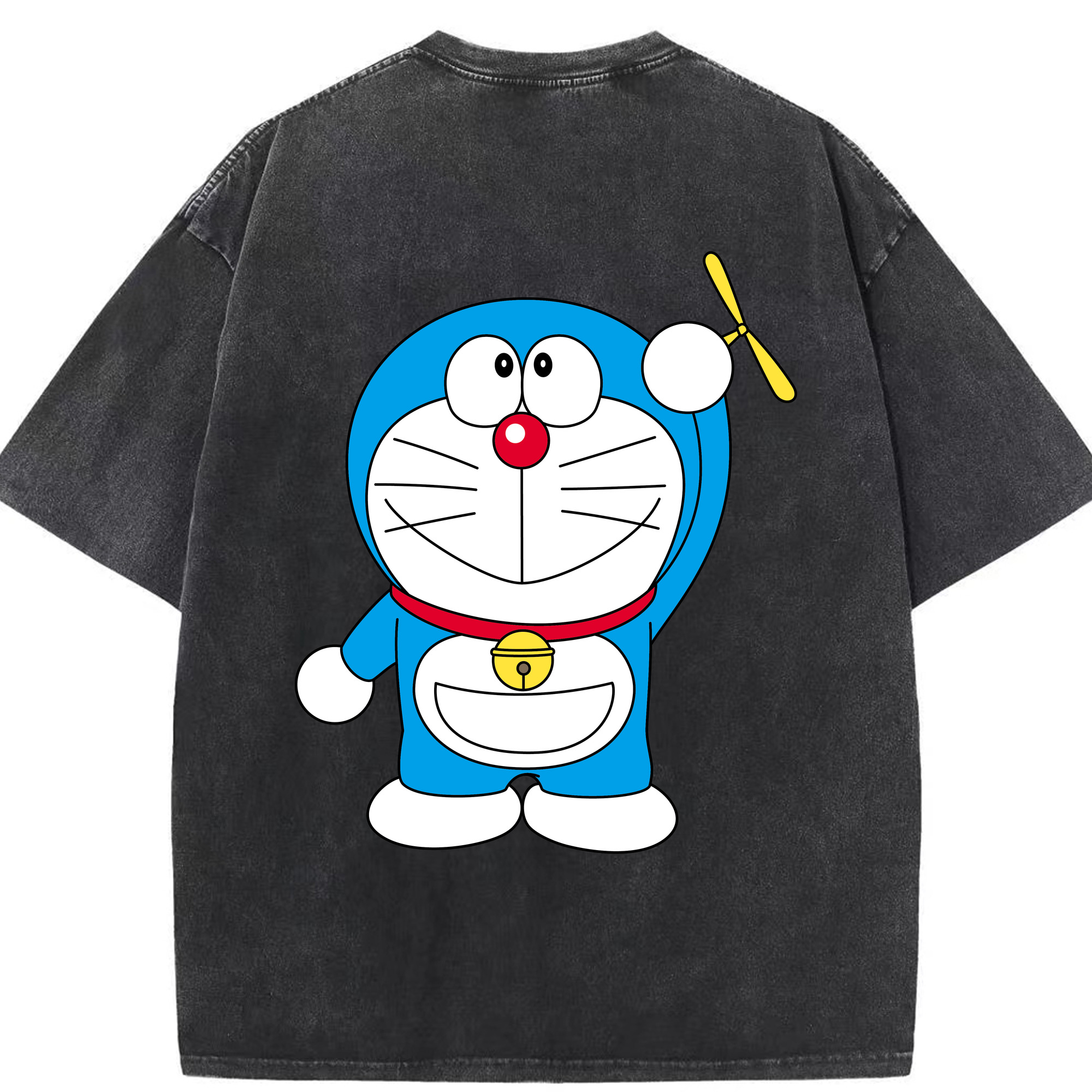 （画像用） ドラえもん Doraemon 綿100% ヴィンテージ風 半袖Tシャツ（背面プリント）