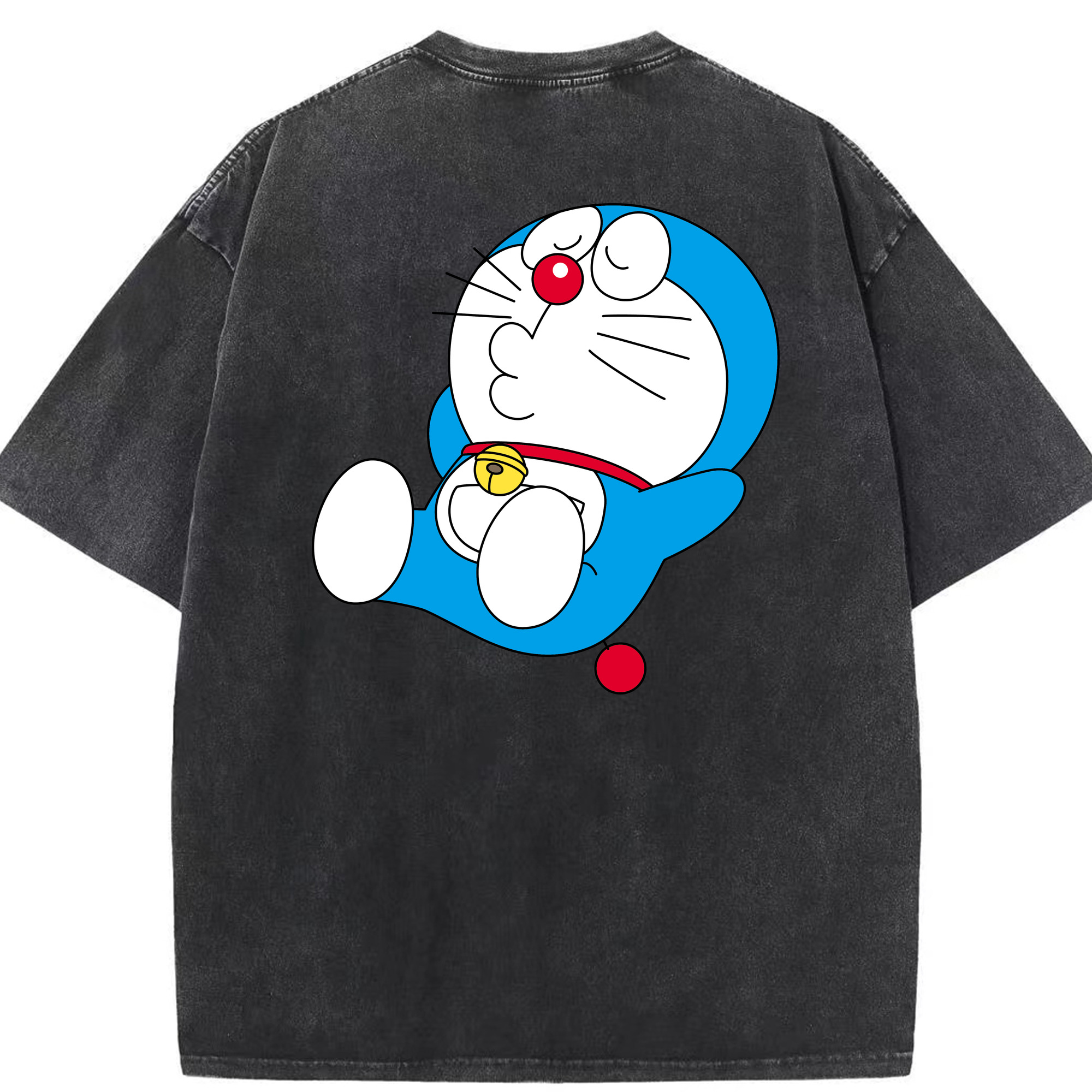 （画像用） ドラえもん Doraemon 綿100% ヴィンテージ風 半袖Tシャツ（背面プリント）