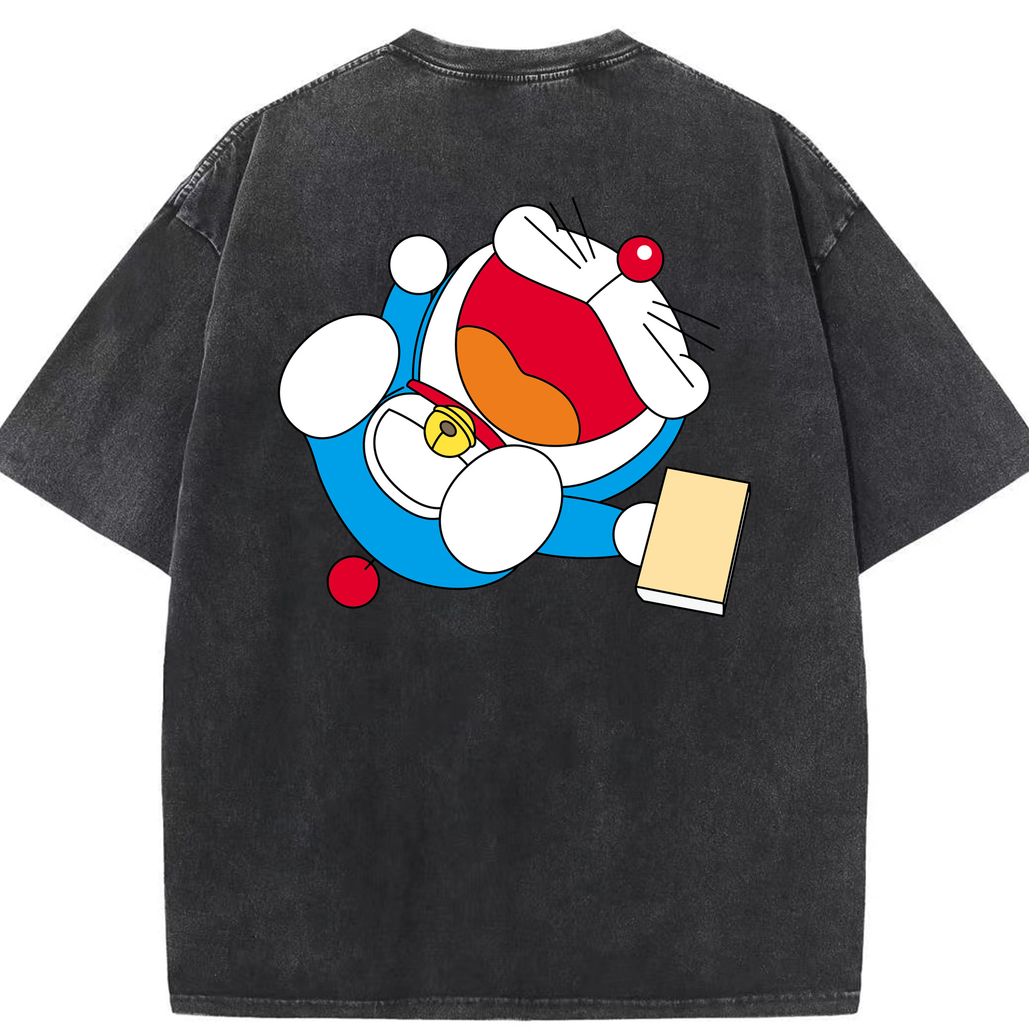 （画像用） ドラえもん Doraemon 綿100% ヴィンテージ風 半袖Tシャツ（背面プリント）