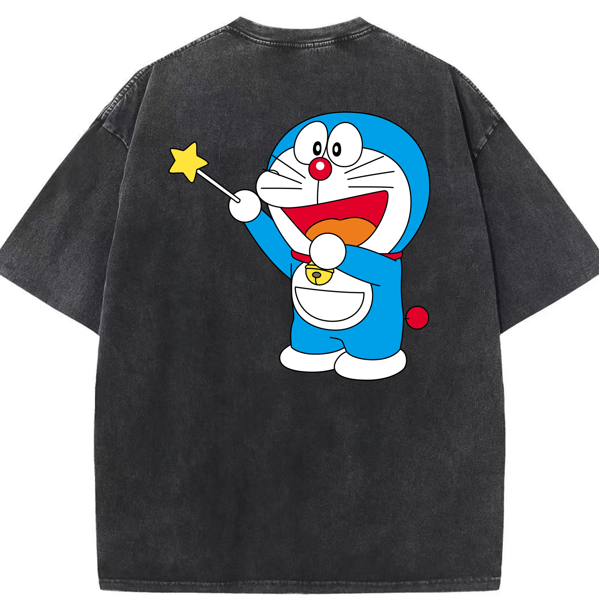 （画像用） ドラえもん Doraemon 綿100% ヴィンテージ風 半袖Tシャツ（背面プリント）