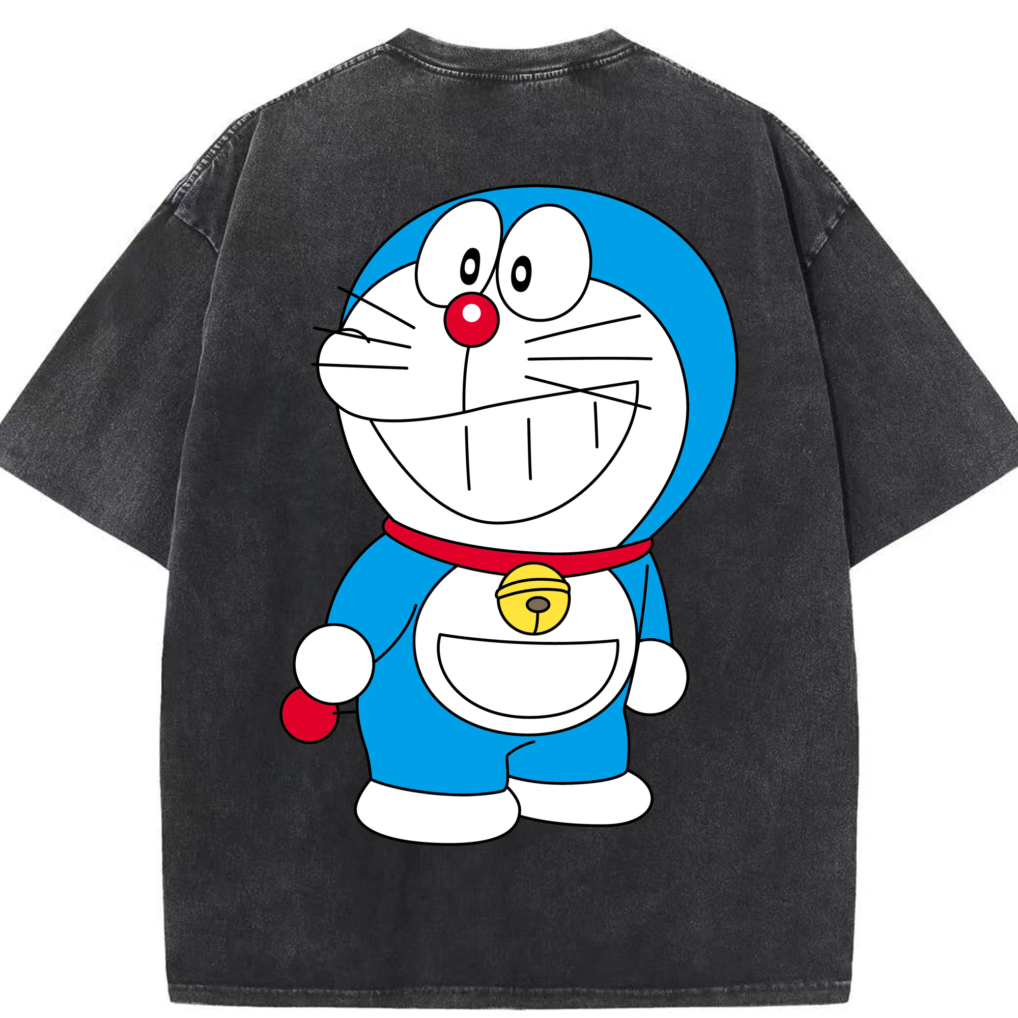 （画像用） ドラえもん Doraemon 綿100% ヴィンテージ風 半袖Tシャツ（背面プリント）
