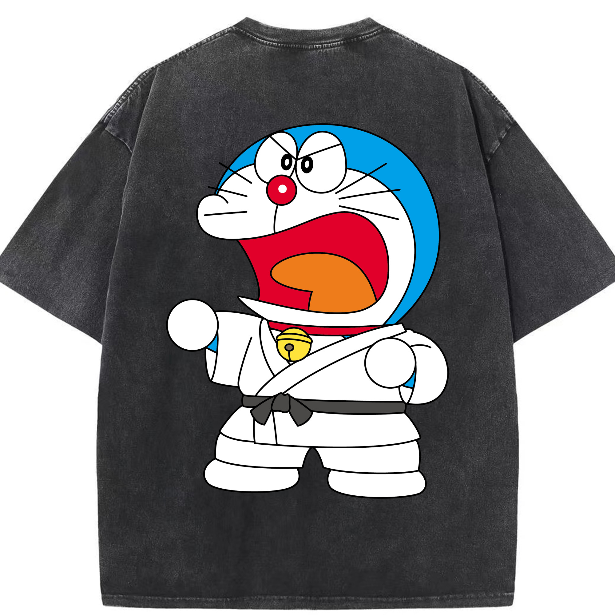 （画像用） ドラえもん Doraemon 綿100% ヴィンテージ風 半袖Tシャツ（背面プリント）