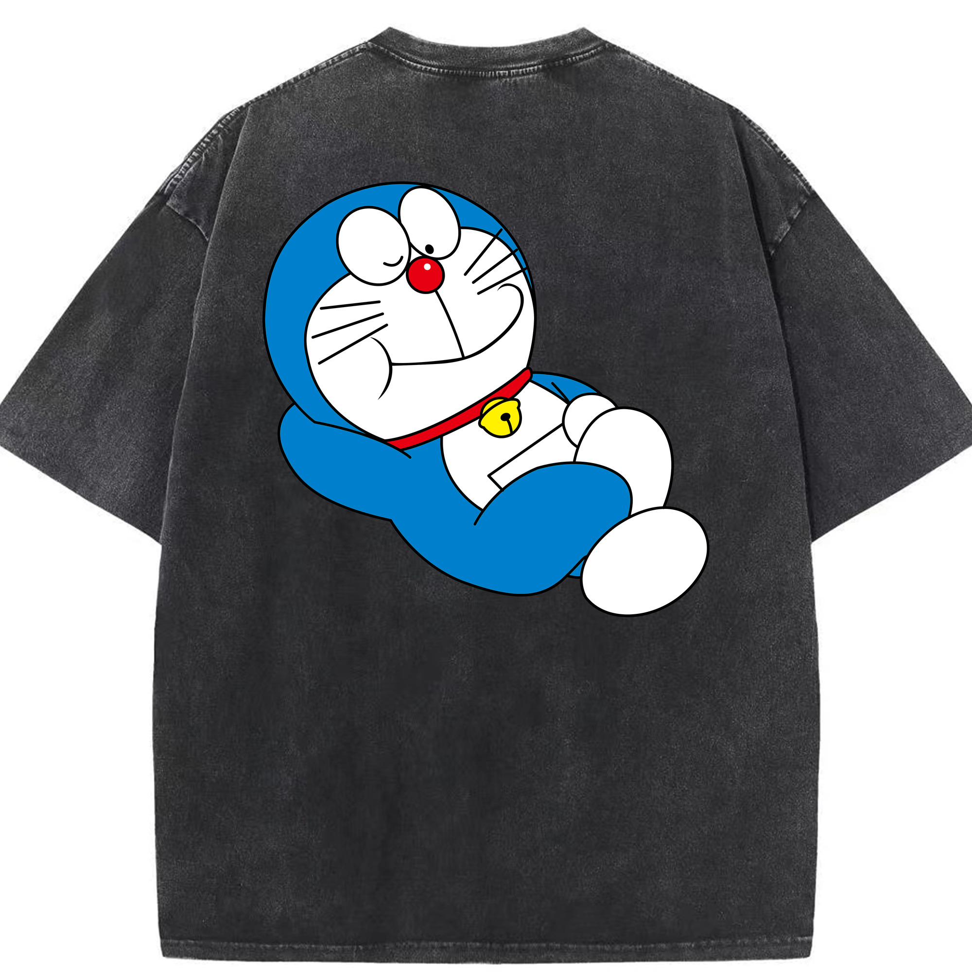 （画像用） ドラえもん Doraemon 綿100% ヴィンテージ風 半袖Tシャツ（背面プリント）